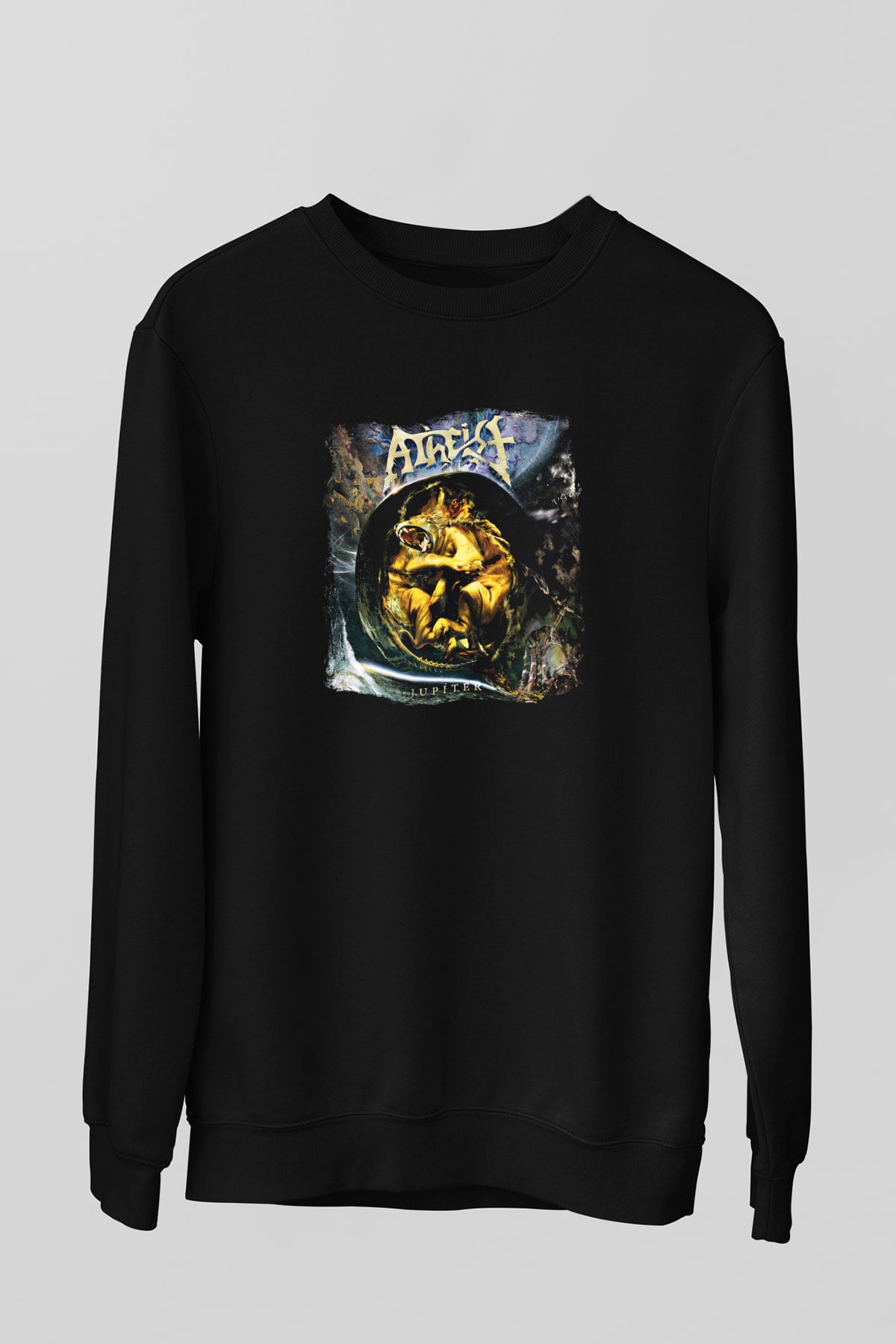 Atheist Baskılı Unisex Siyah Sweatshirt