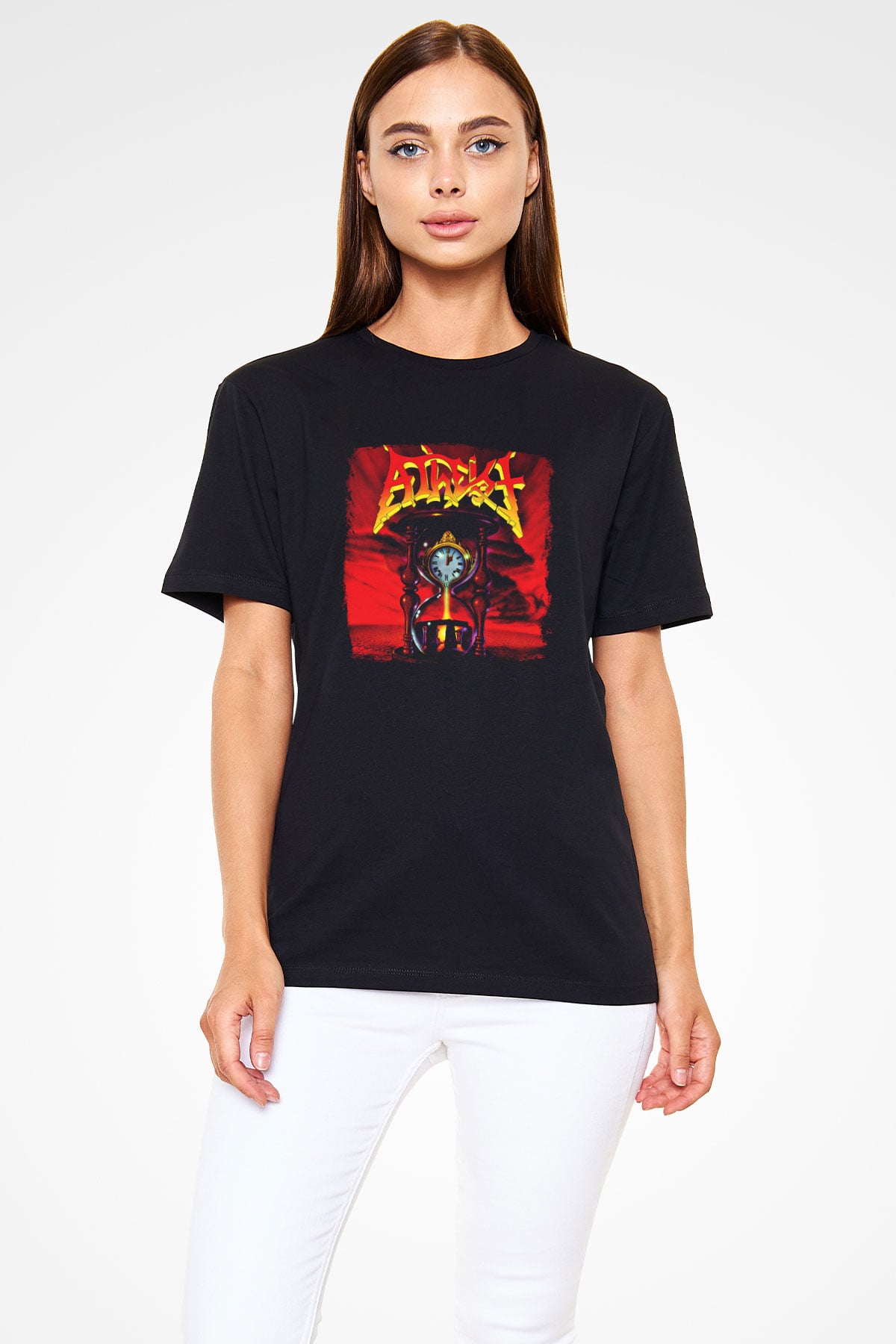 Atheist Baskılı Unisex Siyah Tişört