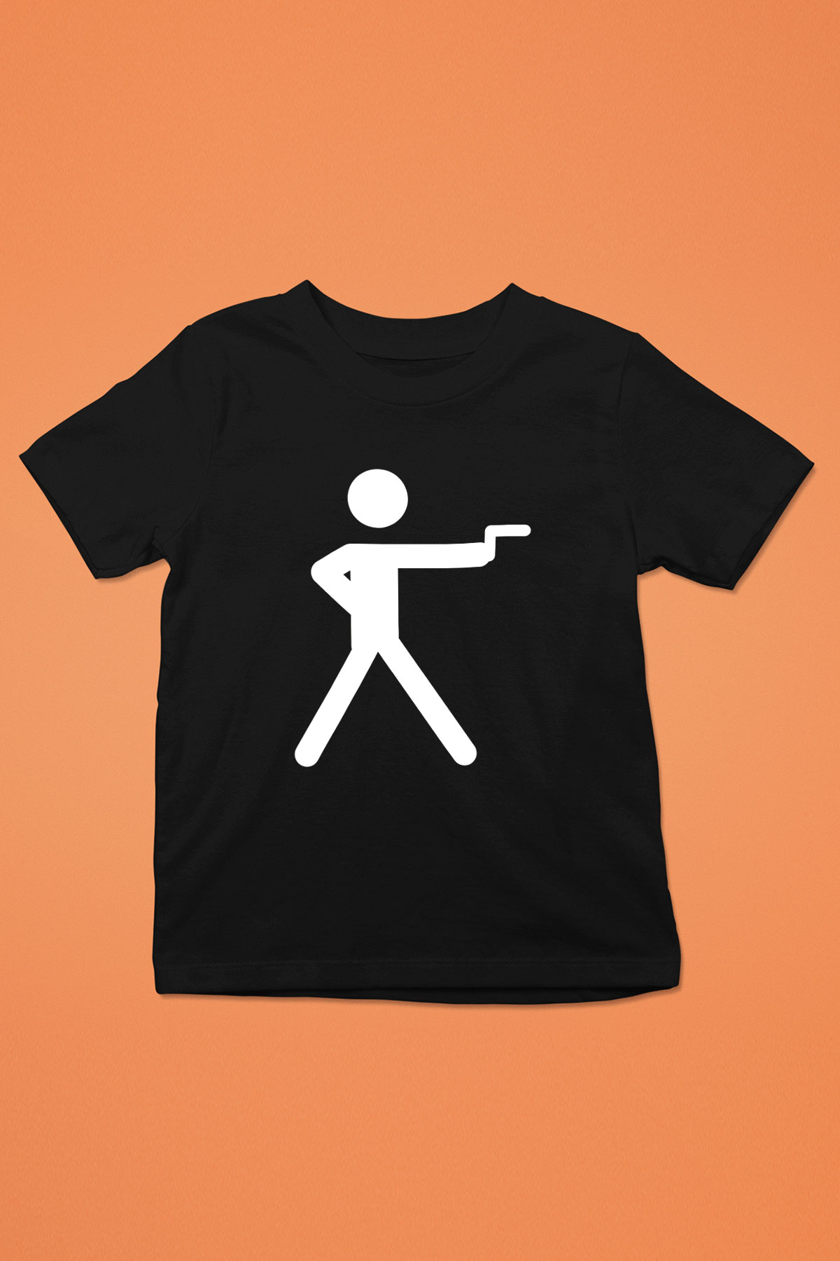 Atıcılık - Shooting Baskılı Unisex Siyah Çocuk Tİşörtü - Tshirt