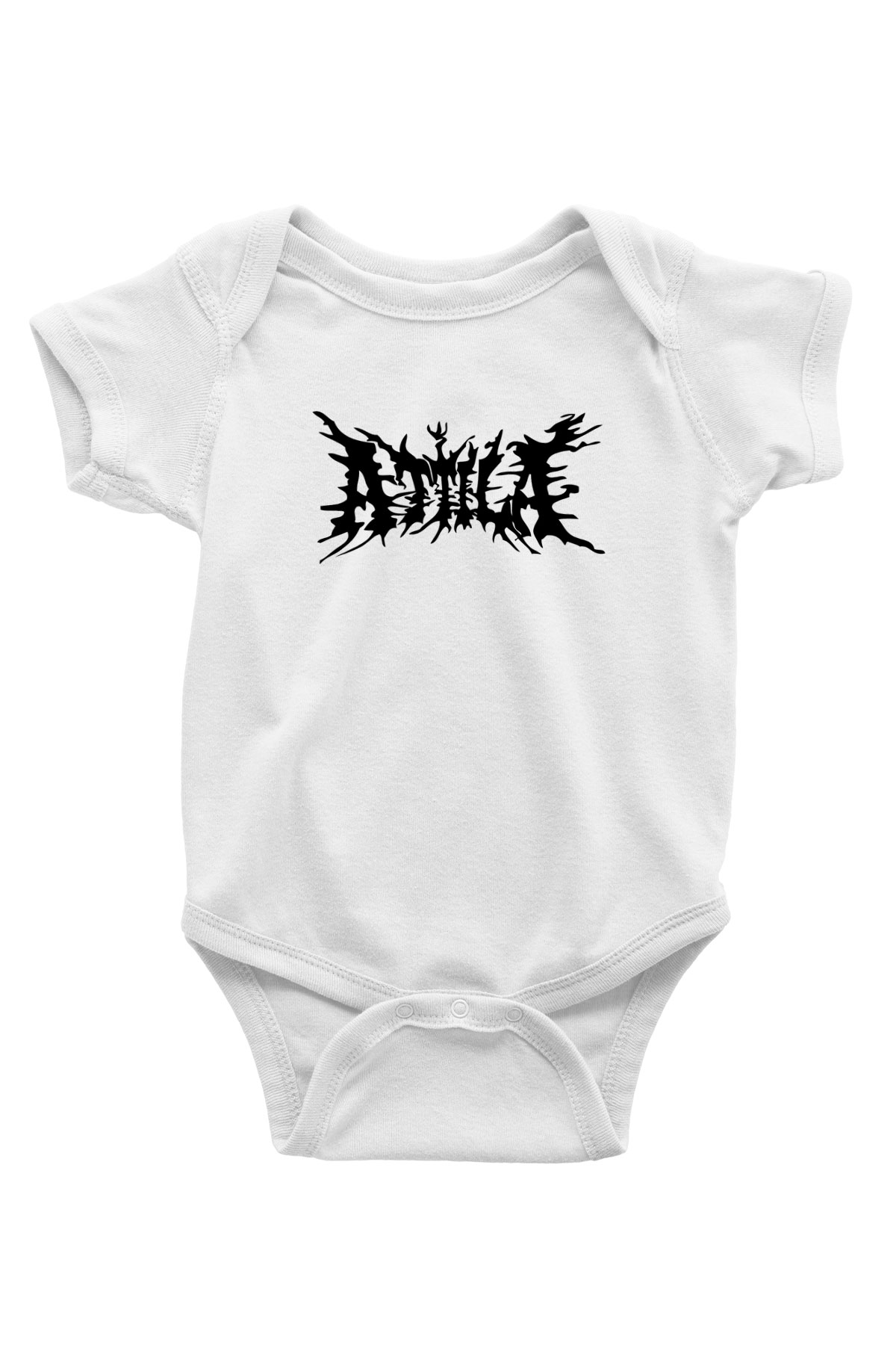 Atilla Baskılı Beyaz Unisex Bebek Body - Zıbın