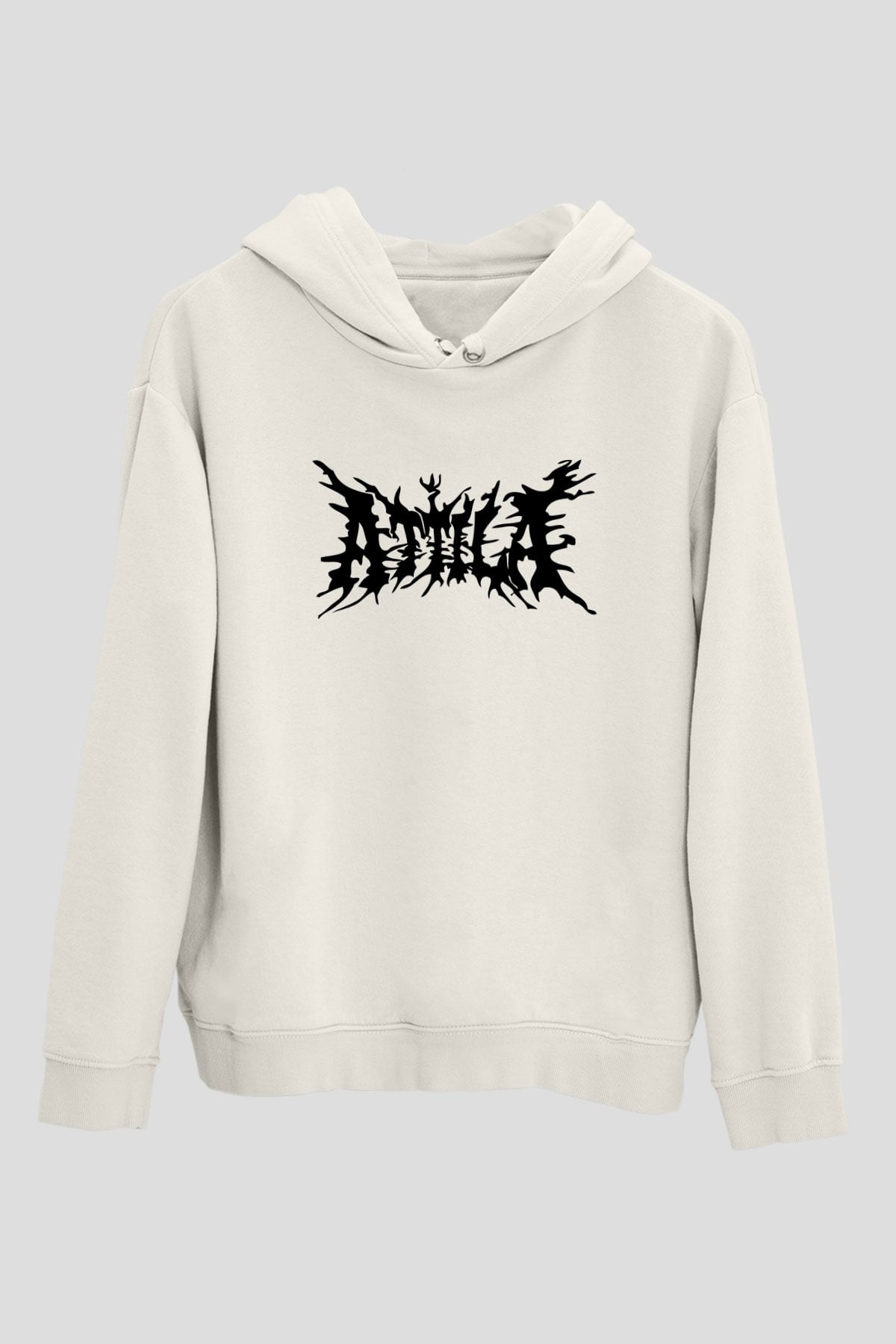 Atilla Beyaz Unisex Kapşonlu Sweatshirt