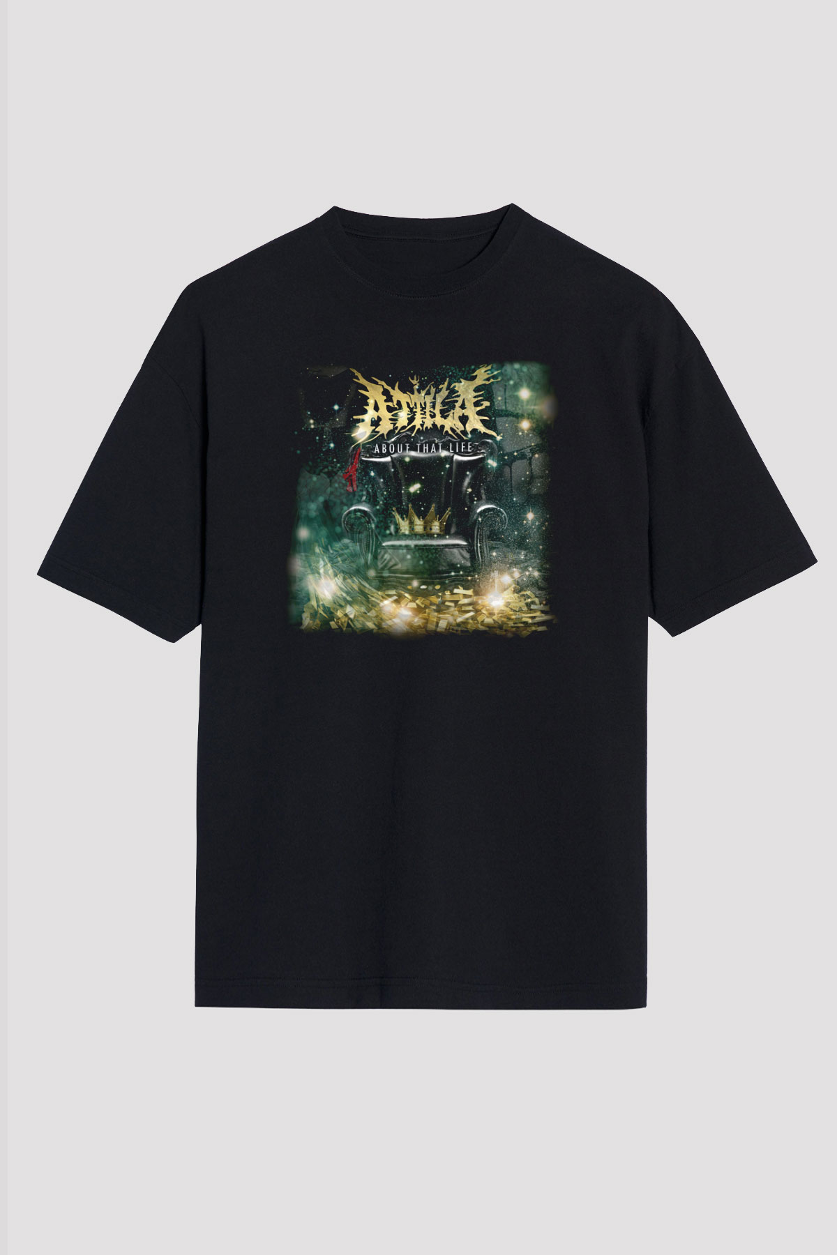 Atilla Siyah Oversize Tişört Oversize T-shirt - TişörtFabrikası