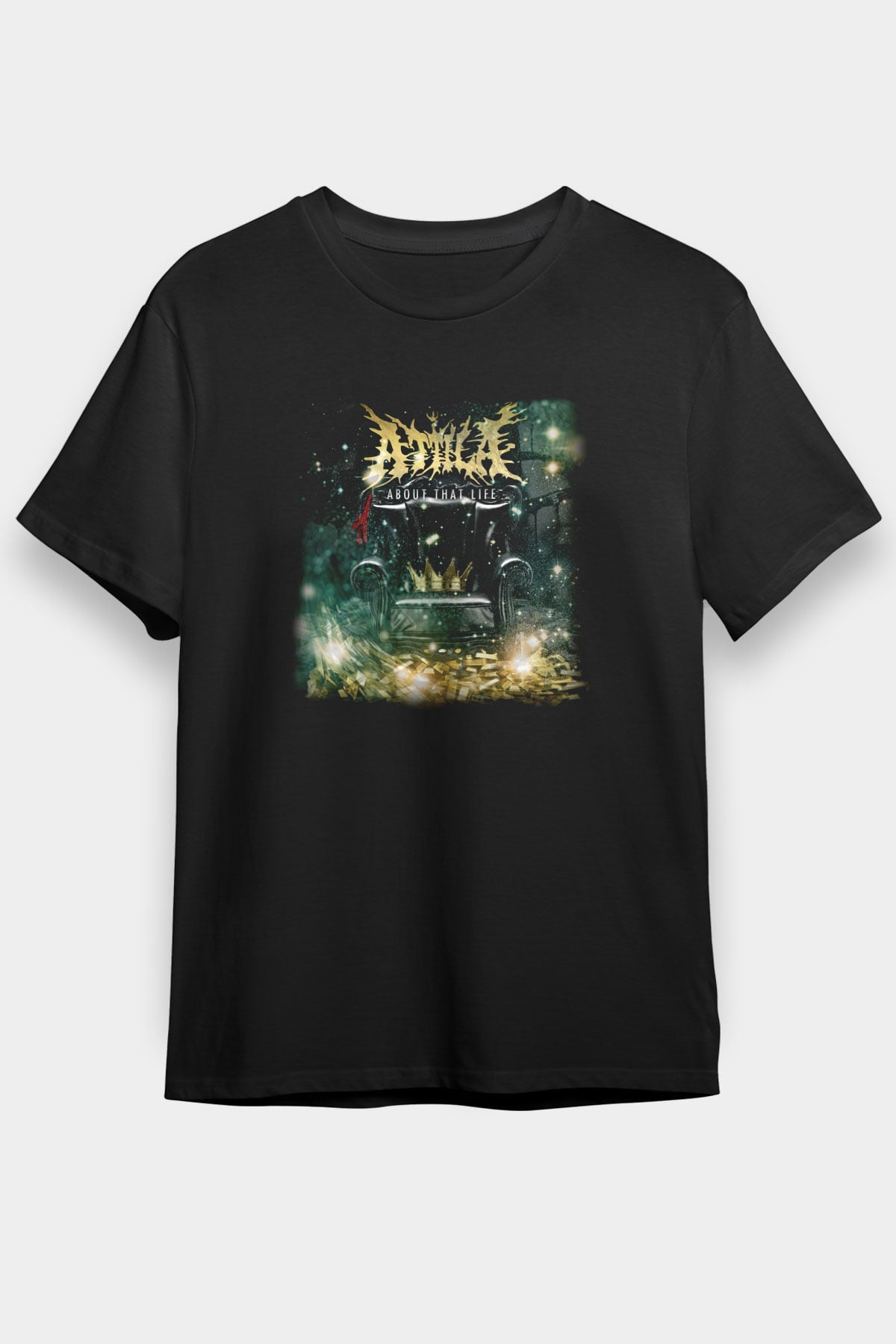 Atilla Siyah Unisex Tişört T-Shirt - TişörtFabrikası