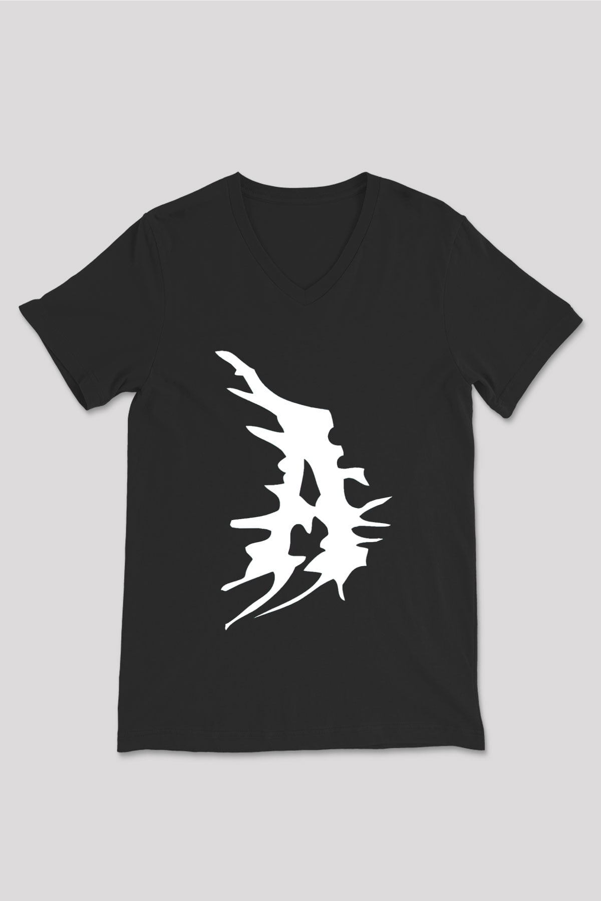 Atilla Siyah Unisex V Yaka Tişört