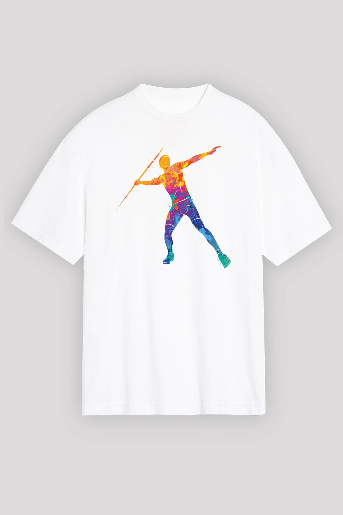 Atlet Beyaz Oversize Tişört Oversize T-shirt - TişörtFabrikası