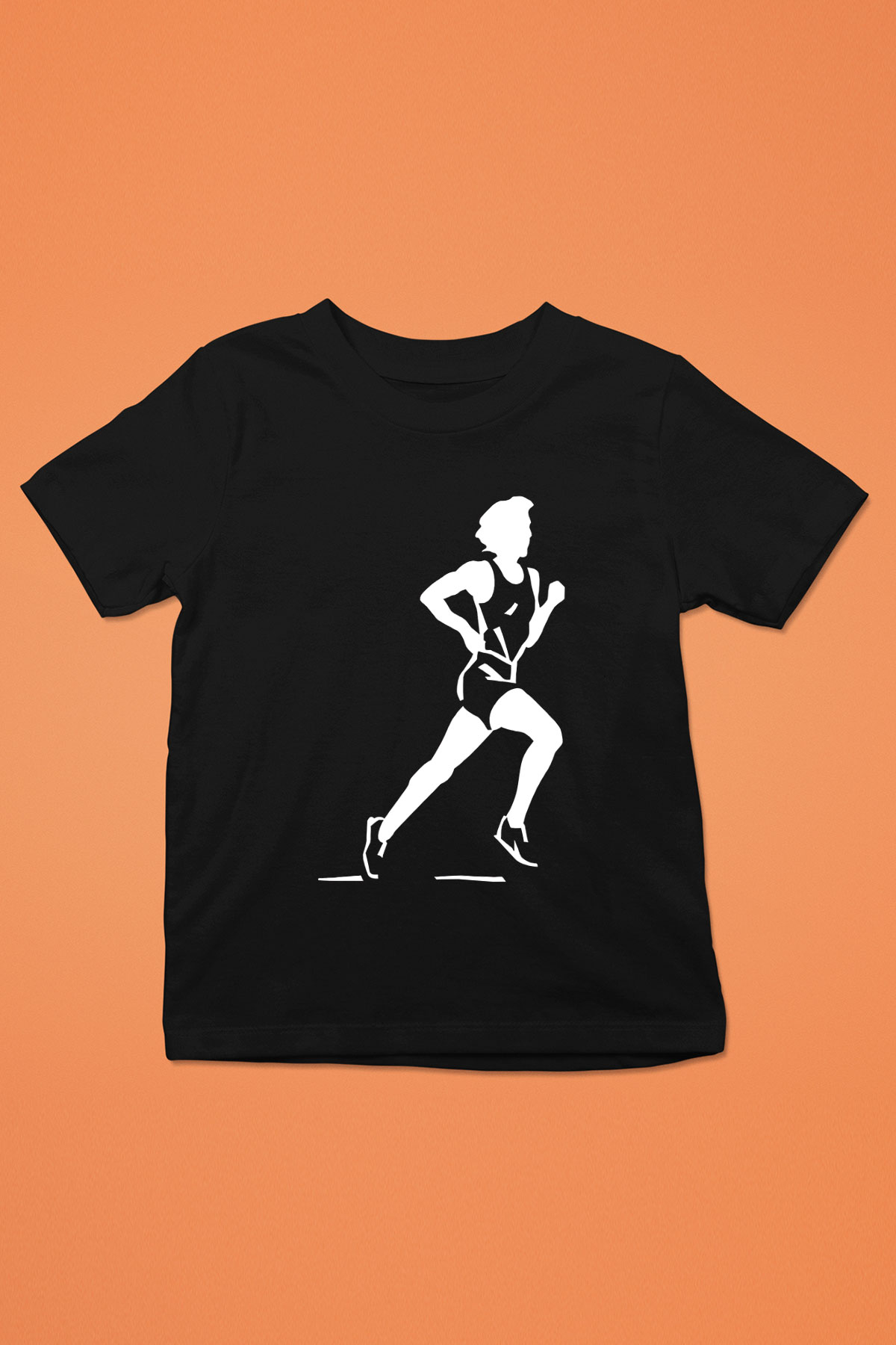 Atletizm - Athletics Baskılı Unisex Siyah Çocuk Tİşörtü - Tshirt