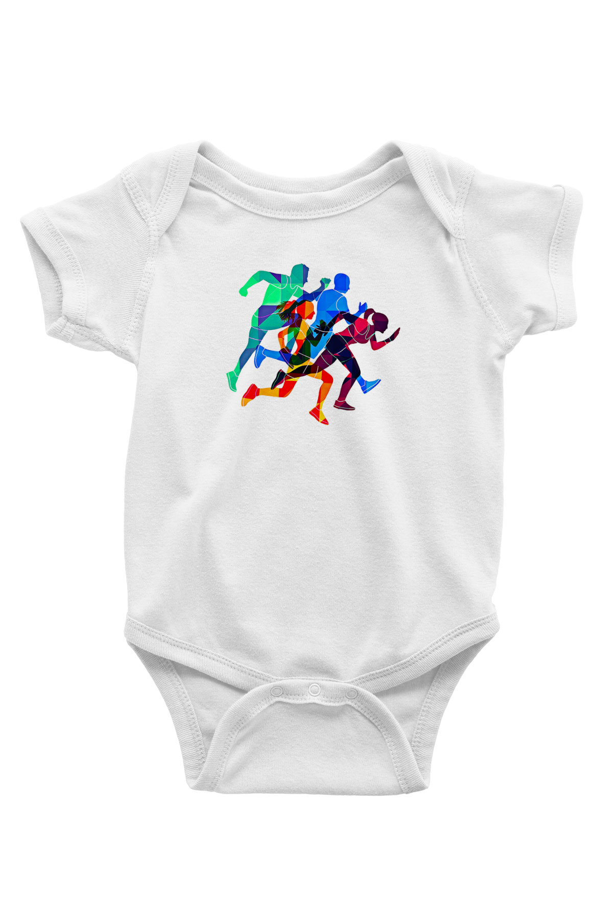 Atletizm Baskılı Beyaz Bebek Body - Zıbın