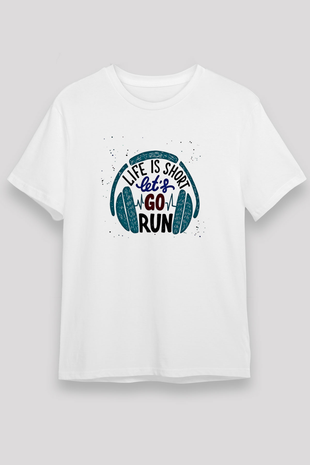 Atletizm Baskılı Unisex Beyaz Tişört - Tshirt
