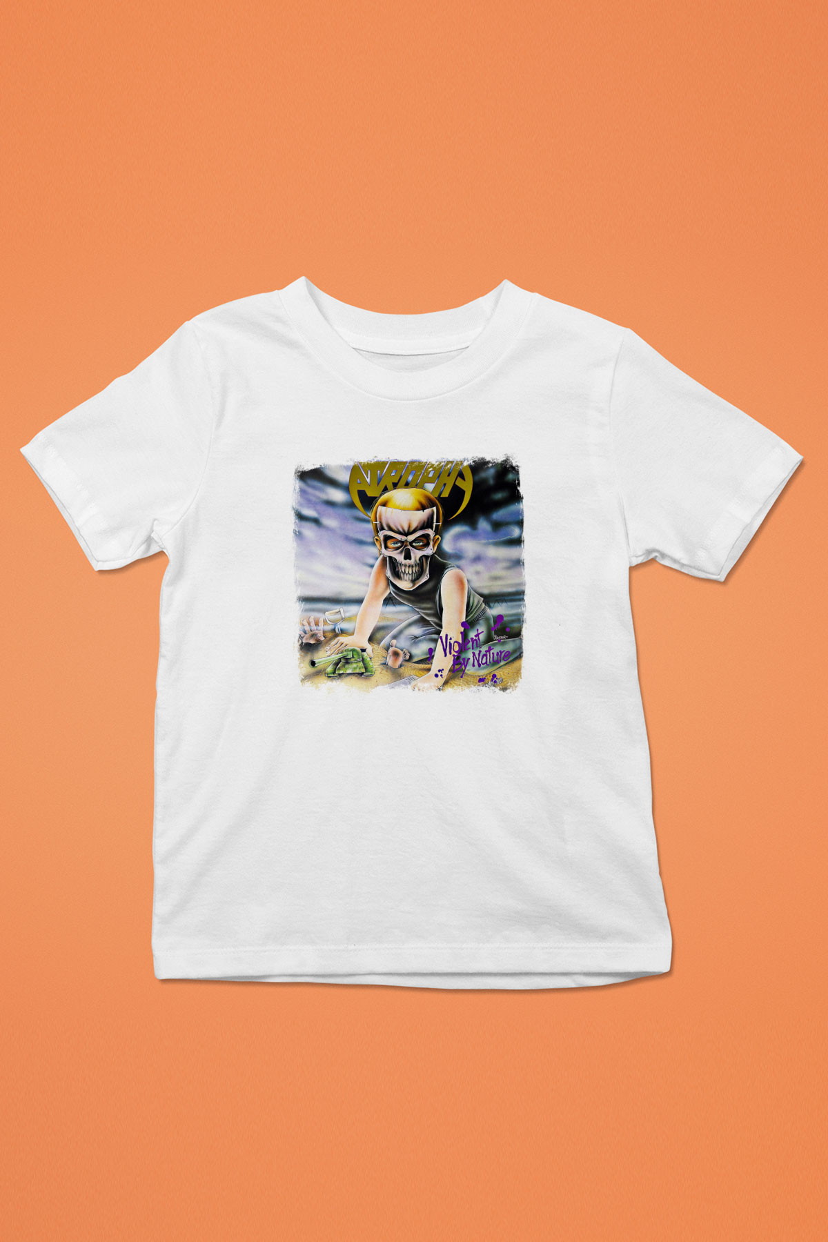 Atrophy Baskılı Unisex Beyaz Çocuk Tişört