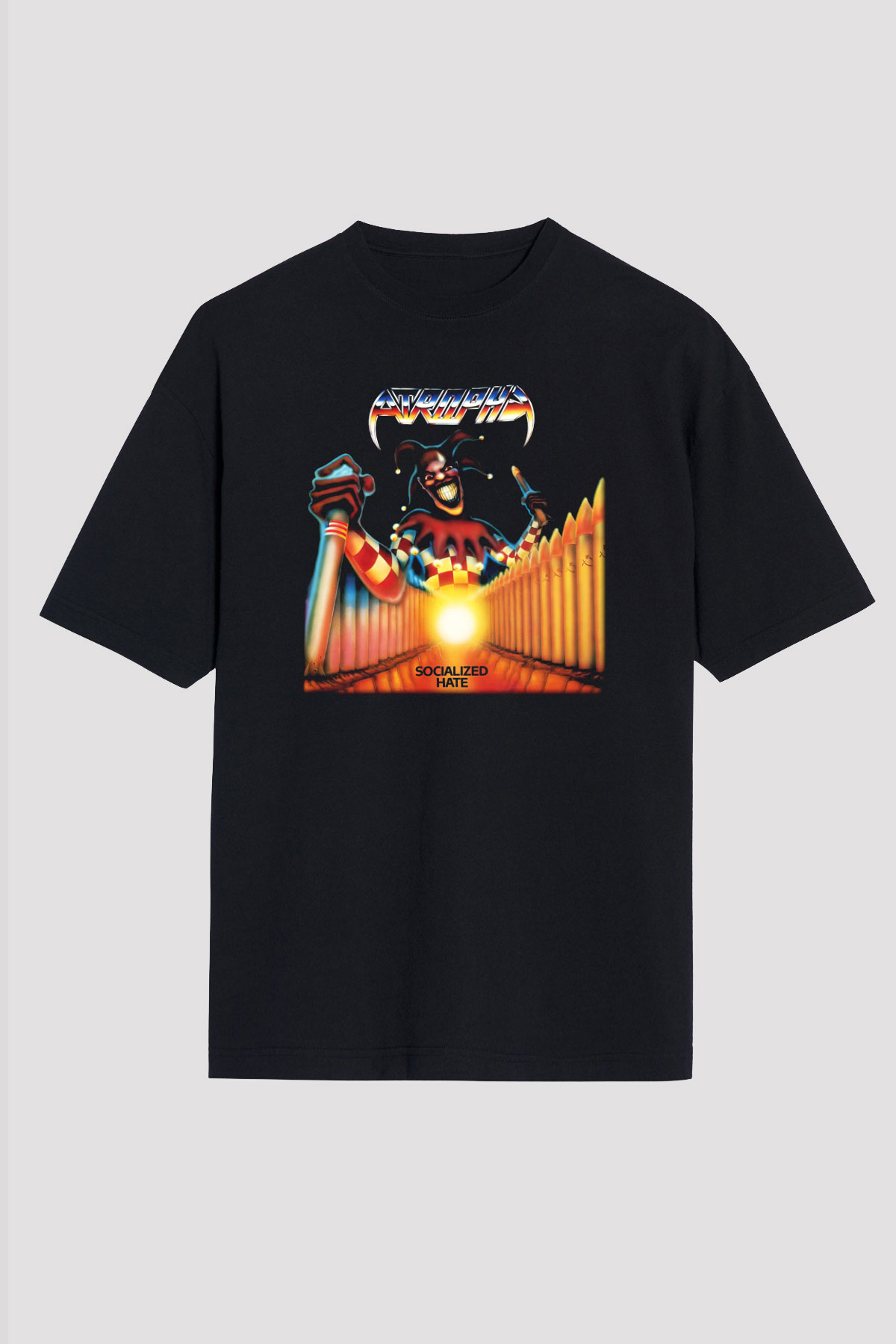 Atrophy Siyah Unisex Oversize Tişört T-Shirt
