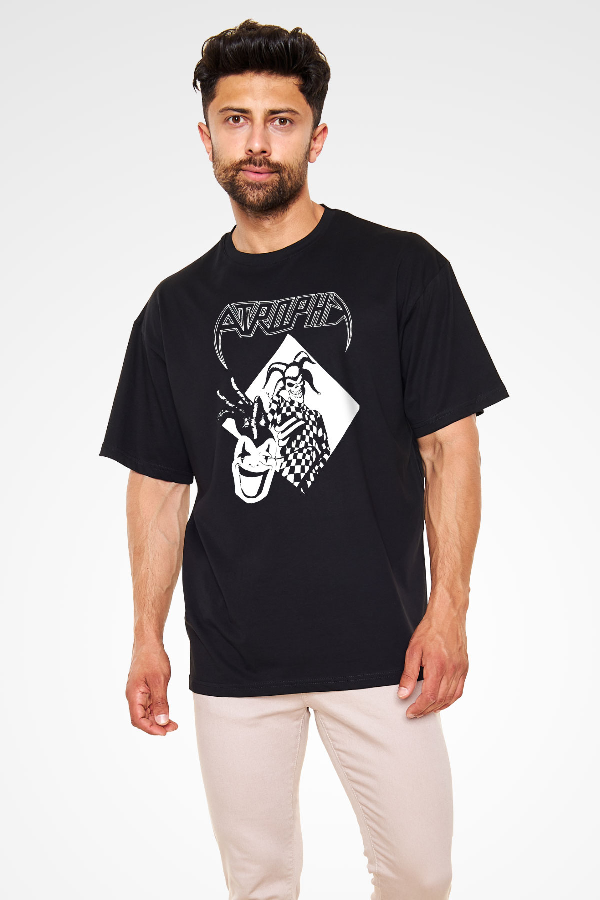 Atrophy Siyah Oversize Tişört Oversize T-shirt - TişörtFabrikası