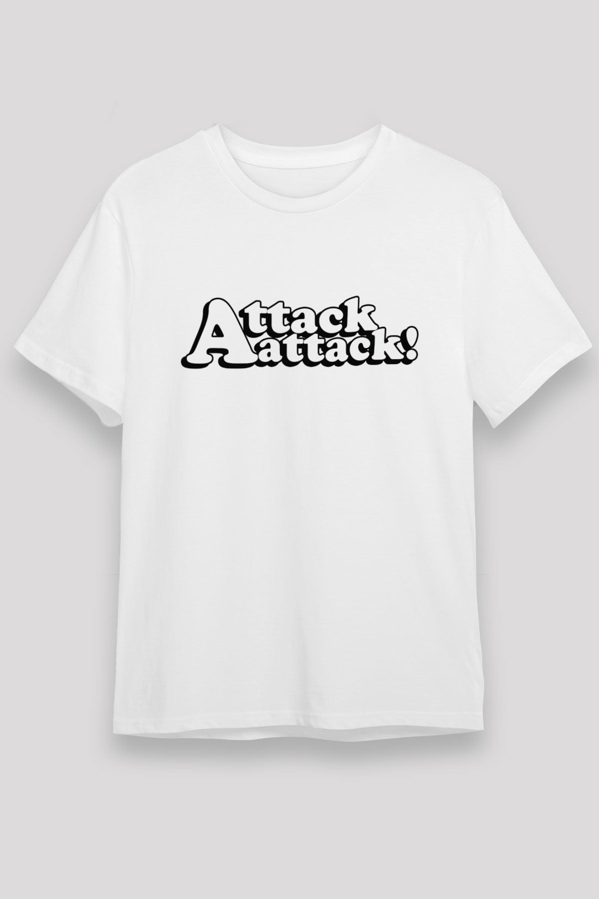 Attack Attack Beyaz Unisex Tişört T-Shirt - TişörtFabrikası