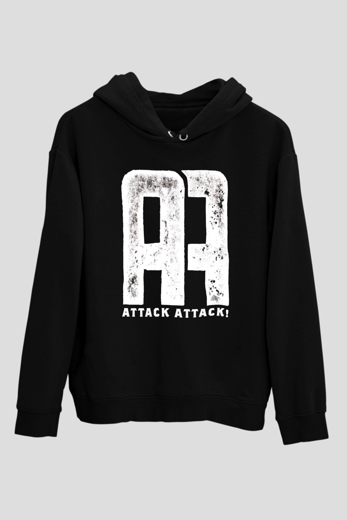 Attack Attack Siyah Unisex Kapüşonlu Sweatshirt