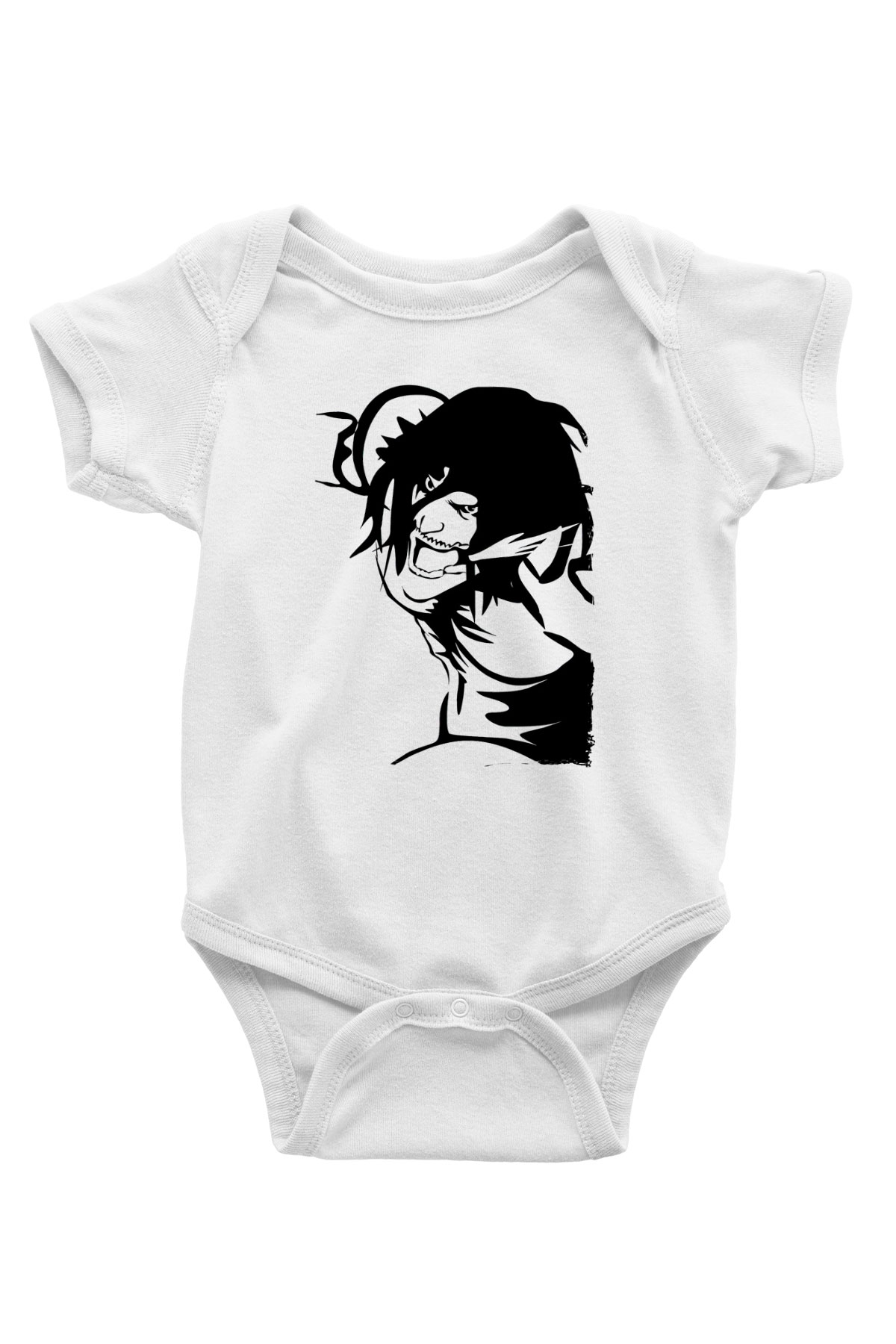 Attack On Titan Baskılı Beyaz Unisex Bebek Body - Zıbın