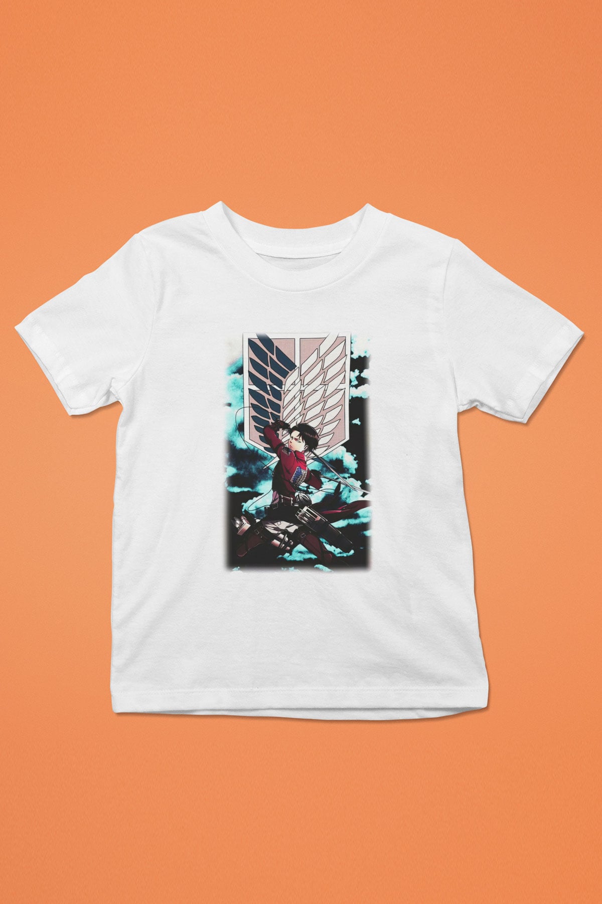 Attack on Titan Baskılı Beyaz Unisex Çocuk Tişört