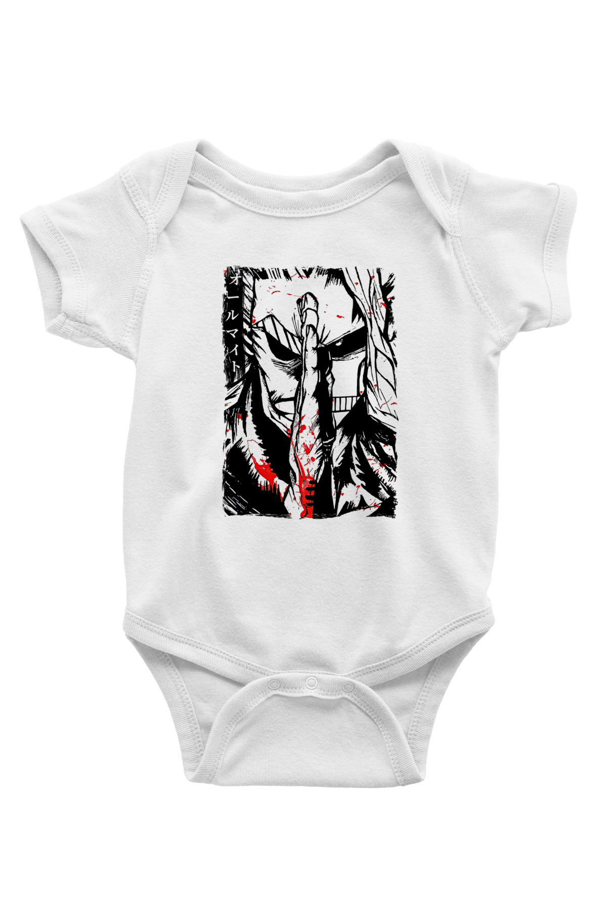 Attack On Titan Baskılı Unisex Siyah Bebek Body - Zıbın