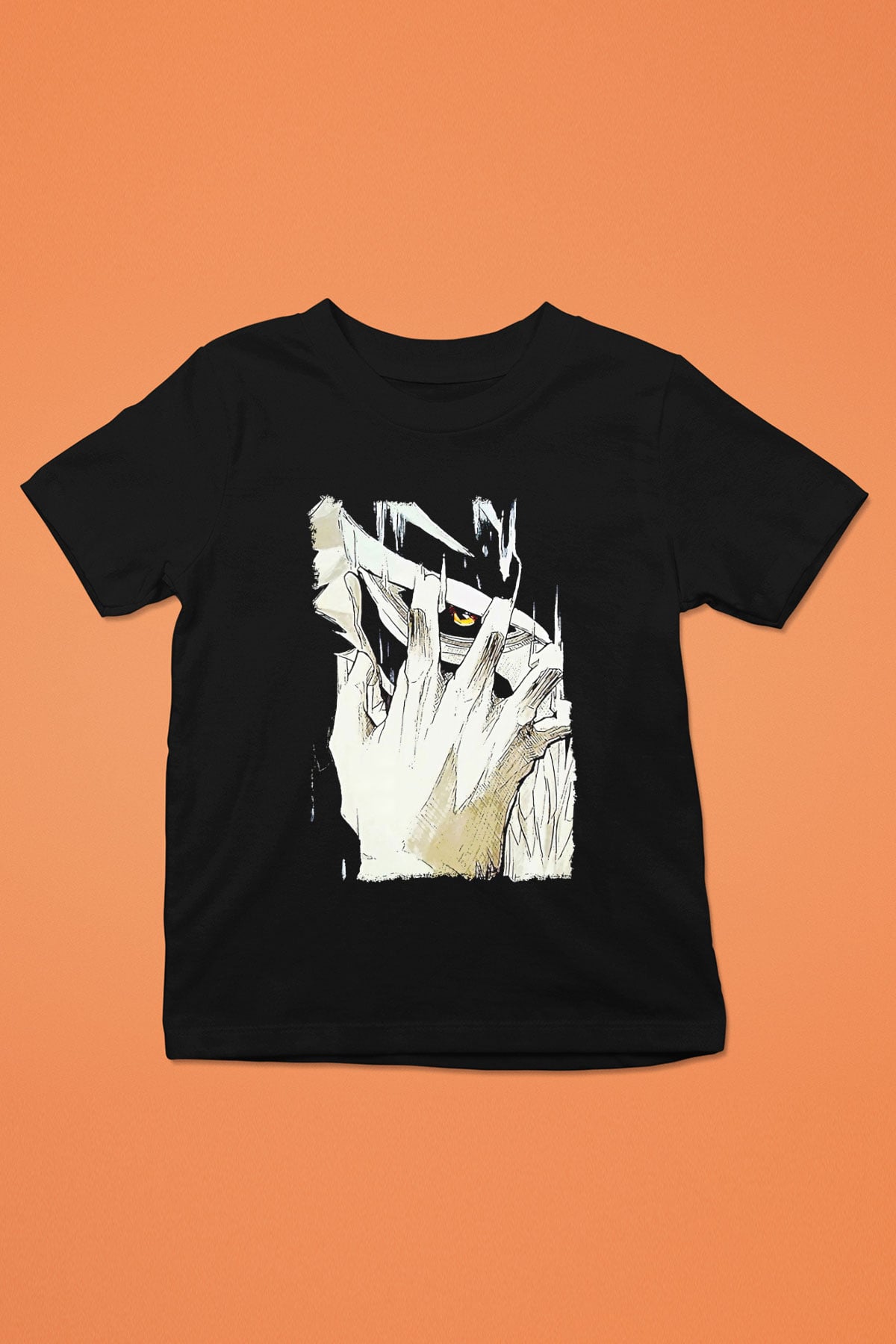 Attack On Titan Baskılı Unisex Siyah Çocuk Tişört - Tshirt