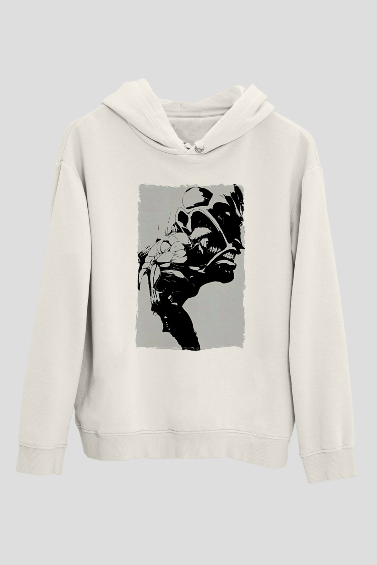 Attack On Titan Baskılı Unisex Siyah Hoodie