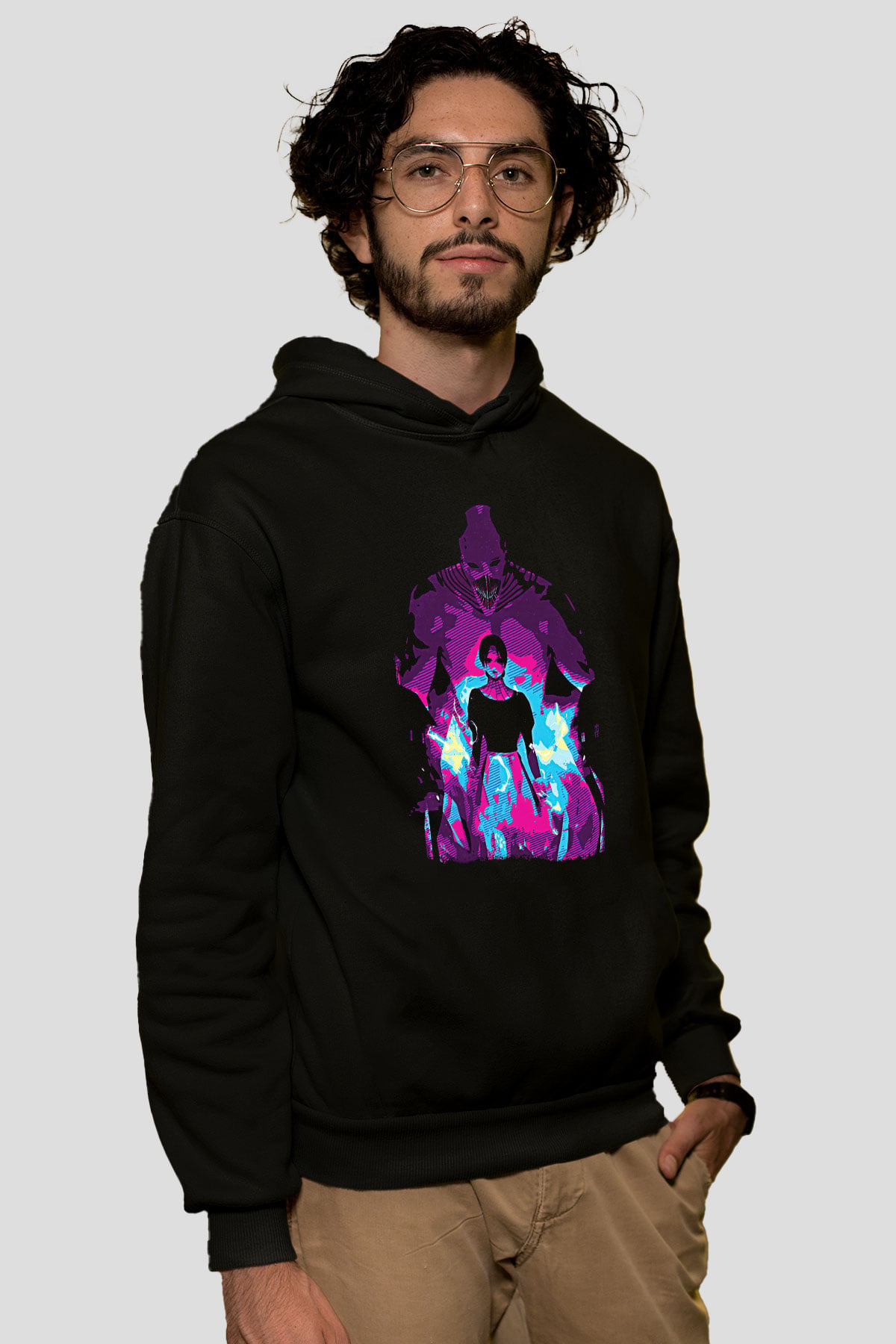 Attack On Titan Baskılı Unisex Siyah Hoodie