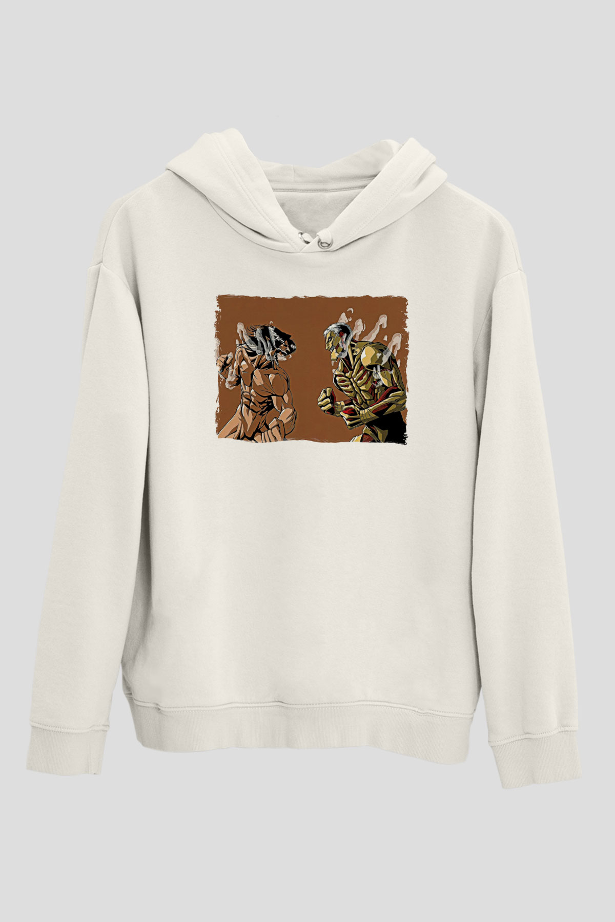 Attack On Titan Baskılı Unisex Siyah Hoodie