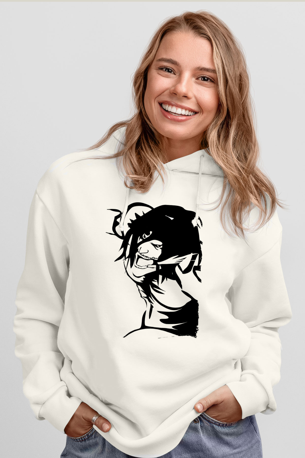 Attack On Titan Baskılı Unisex Siyah Hoodie