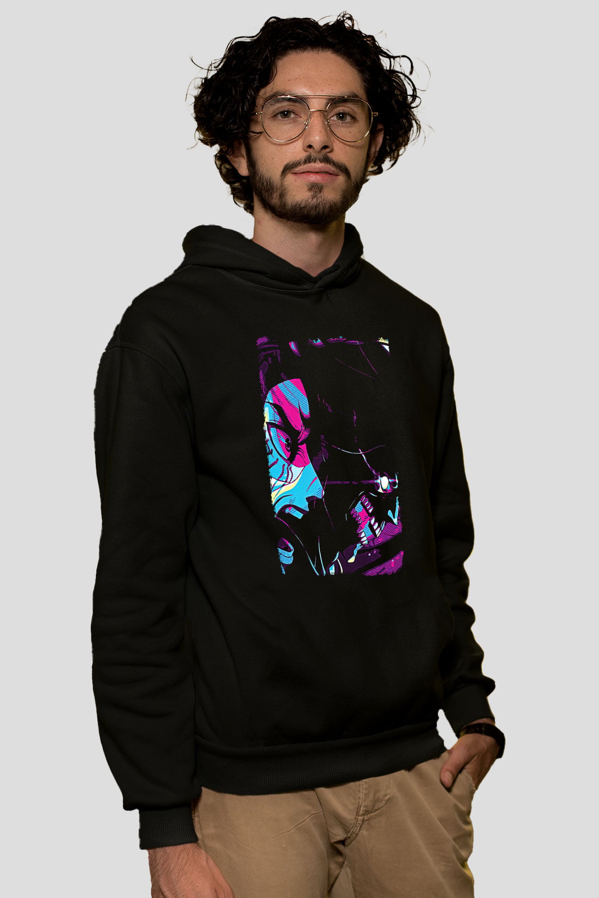 Attack On Titan Baskılı Unisex Siyah Hoodie