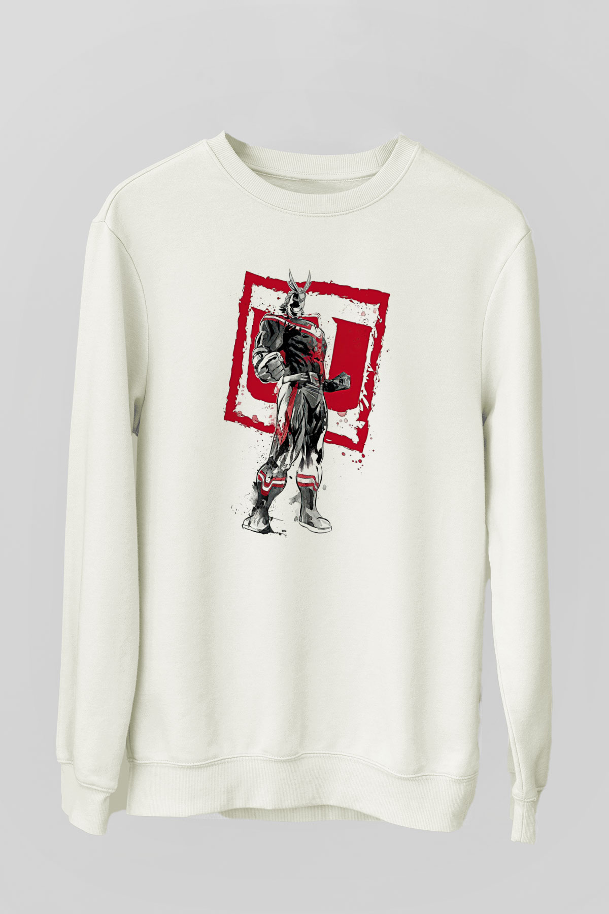 Attack On Titan Baskılı Unisex Siyah Sweatshirt