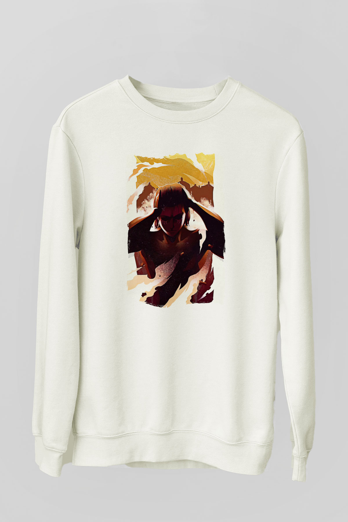 Attack On Titan Baskılı Unisex Siyah Sweatshirt