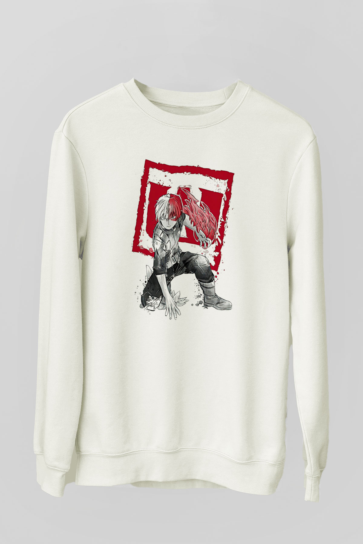 Attack On Titan Baskılı Unisex Siyah Sweatshirt