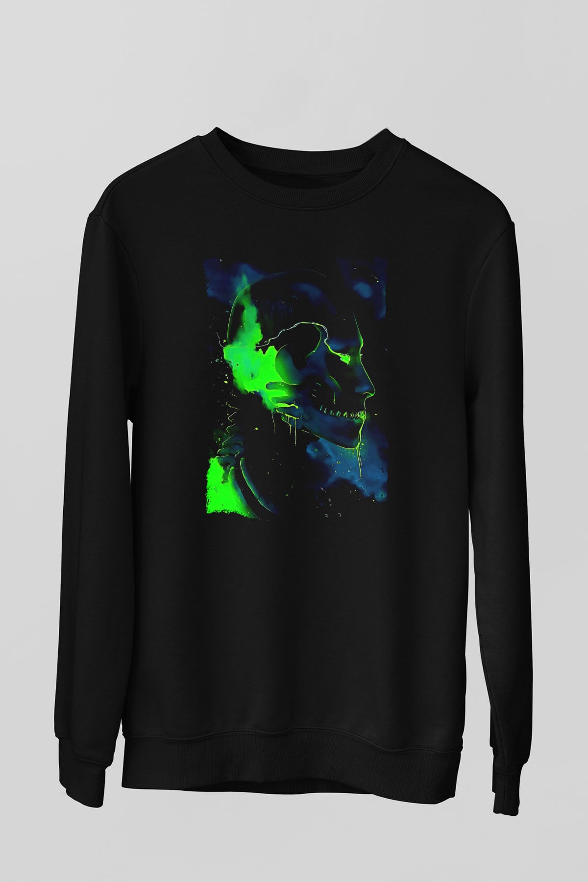 Attack On Titan Baskılı Unisex Siyah Sweatshirt