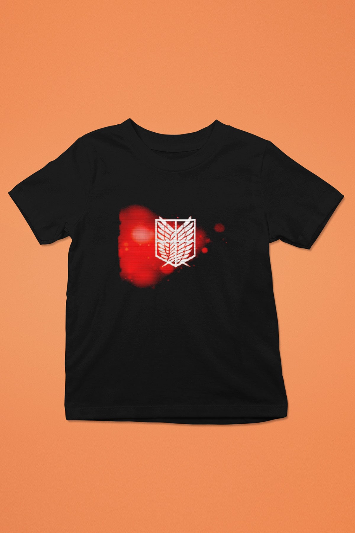 Attack on Titan Siyah Unisex Çocuk Tişört