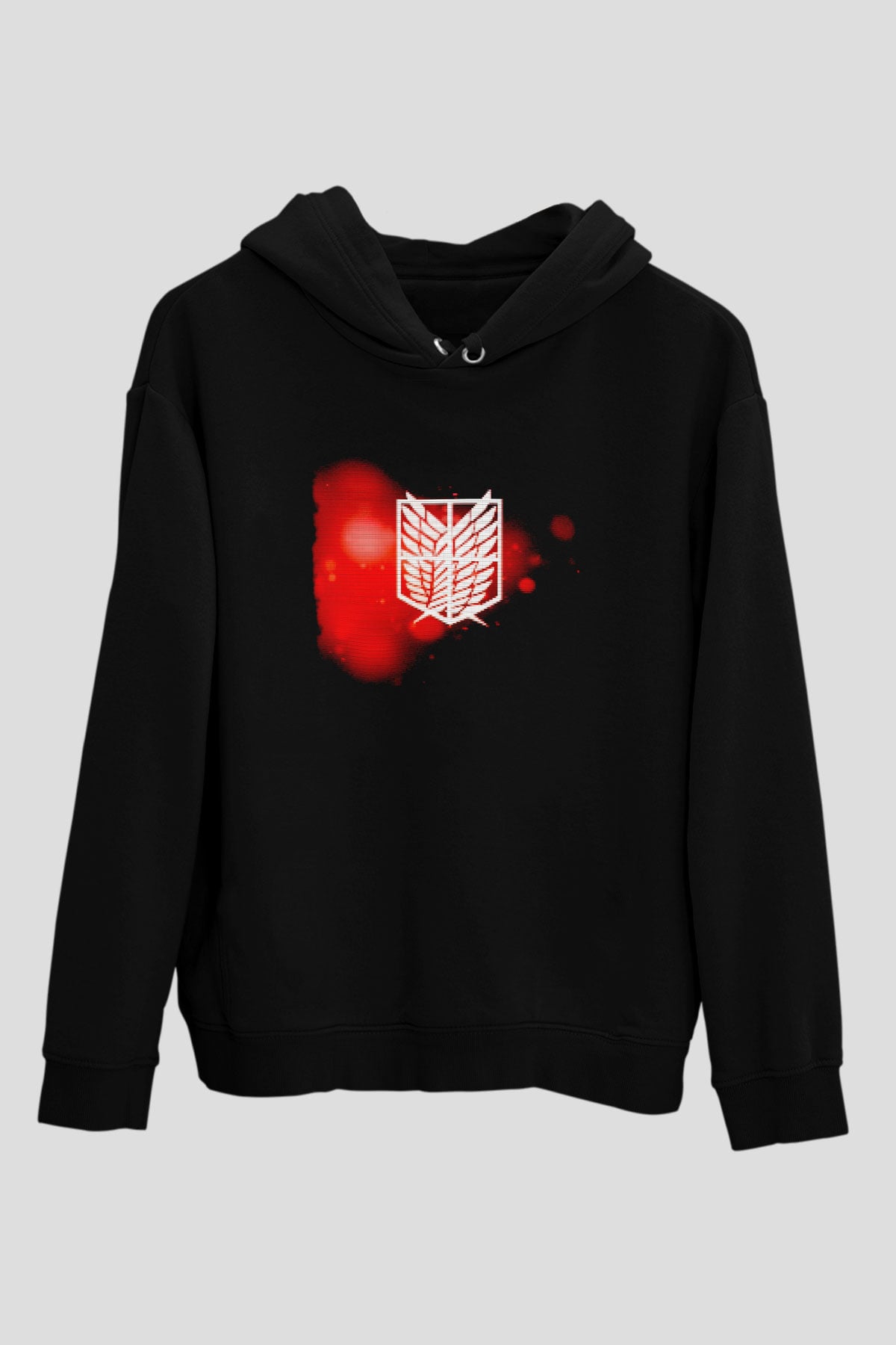 Attack on Titan Siyah Unisex Hoodie
