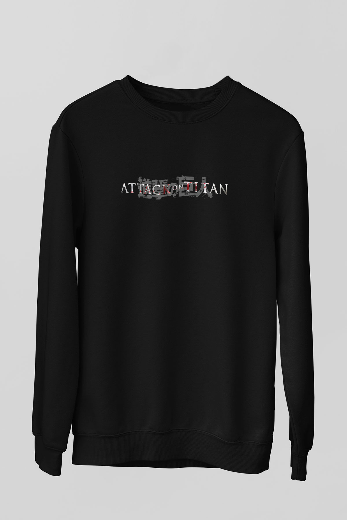 Attack on Titan Siyah Unisex Sweatshirt