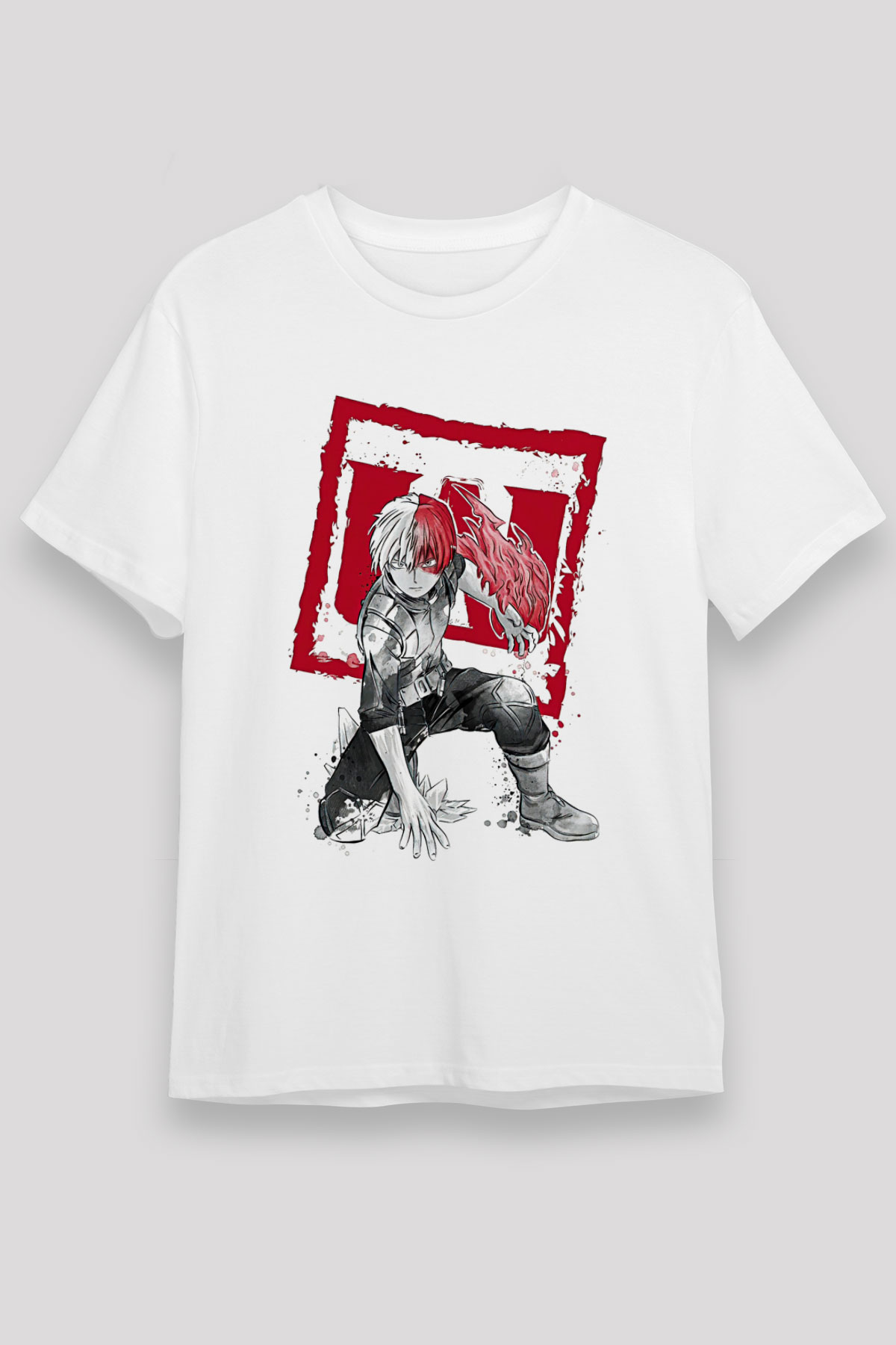 Attack On Titan Unisex Baskılı Beyaz Tişört - Tshirt