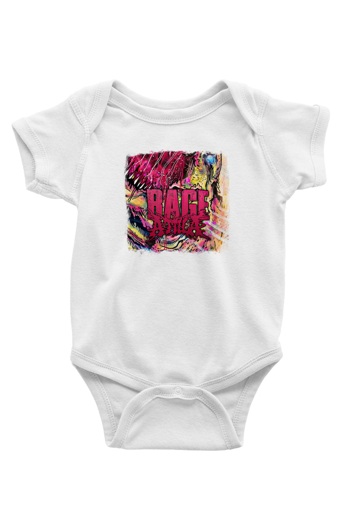 Attila Baskılı Unisex Beyaz Bebek Body - Zıbın
