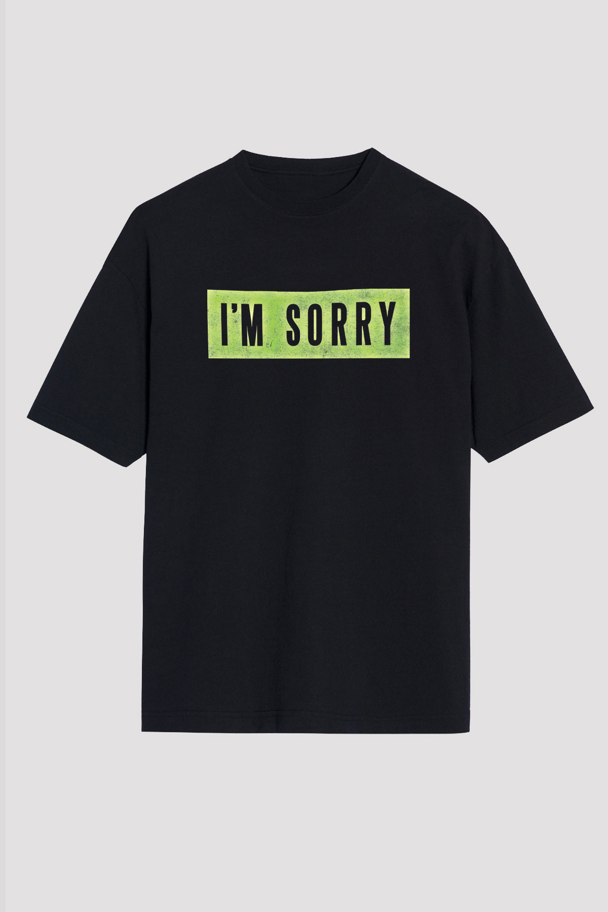 Attila Baskılı Unisex Siyah Oversize Tişört