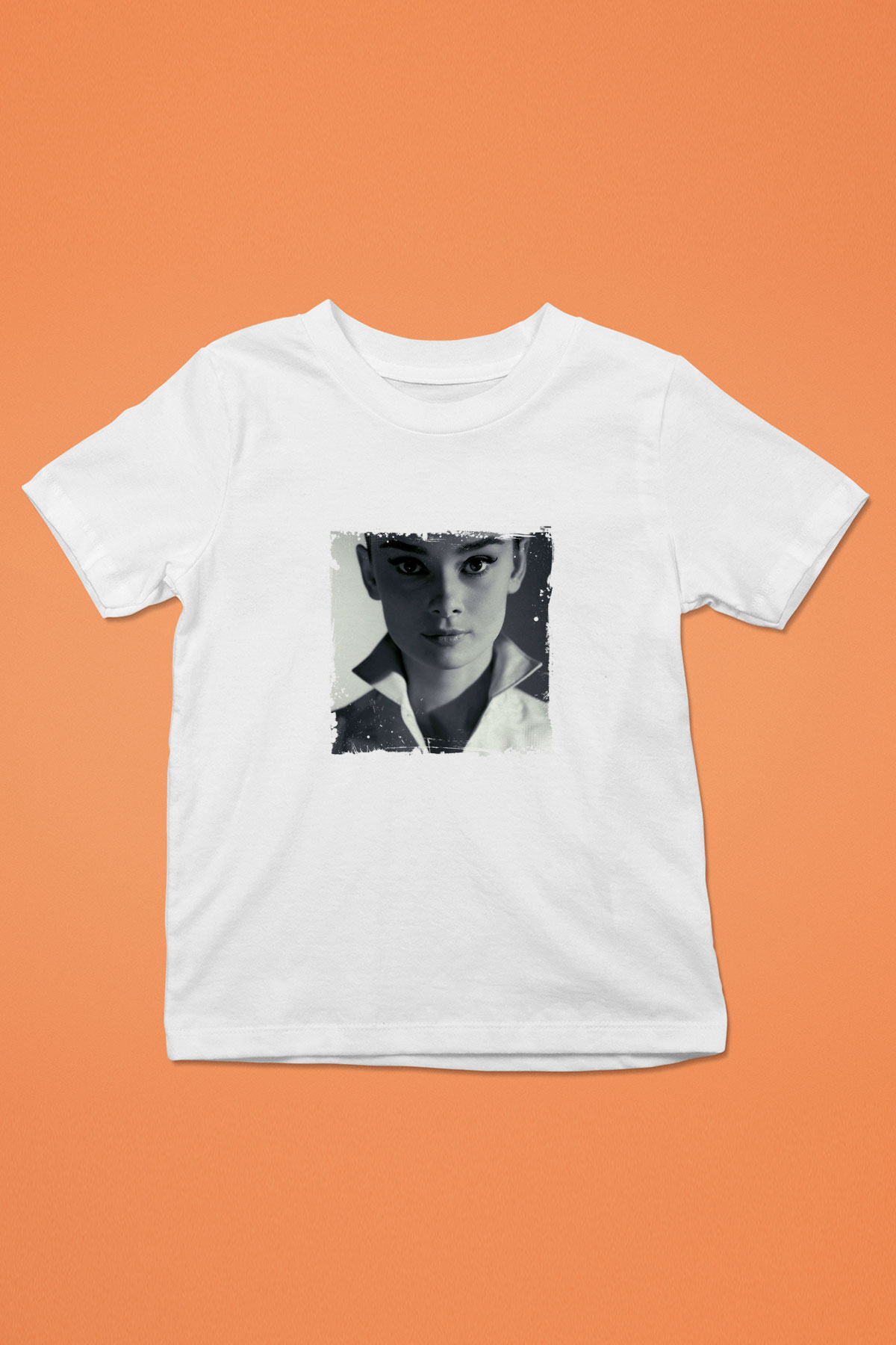 Audrey Hepburn Unisex Baskılı Beyaz Çocuk Tişört