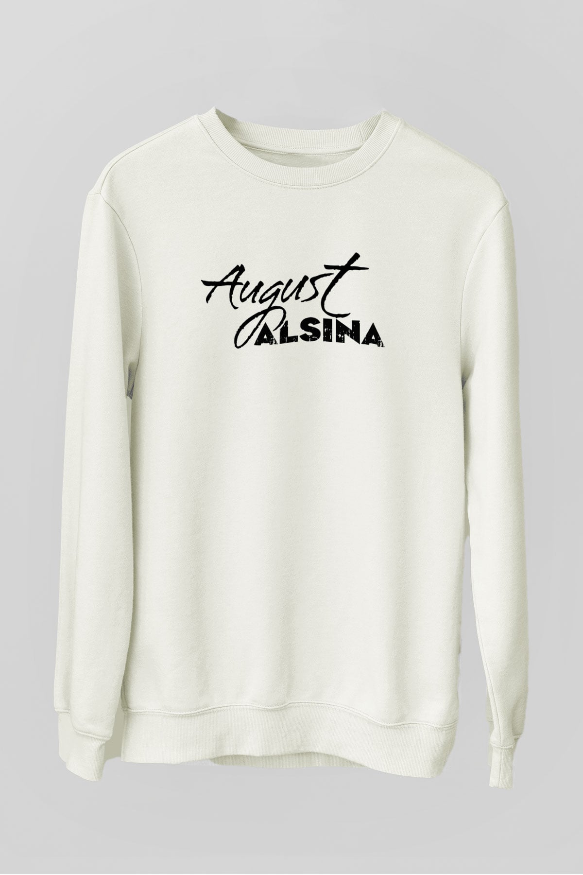 August Alsina Beyaz Unisex Sweatshirt