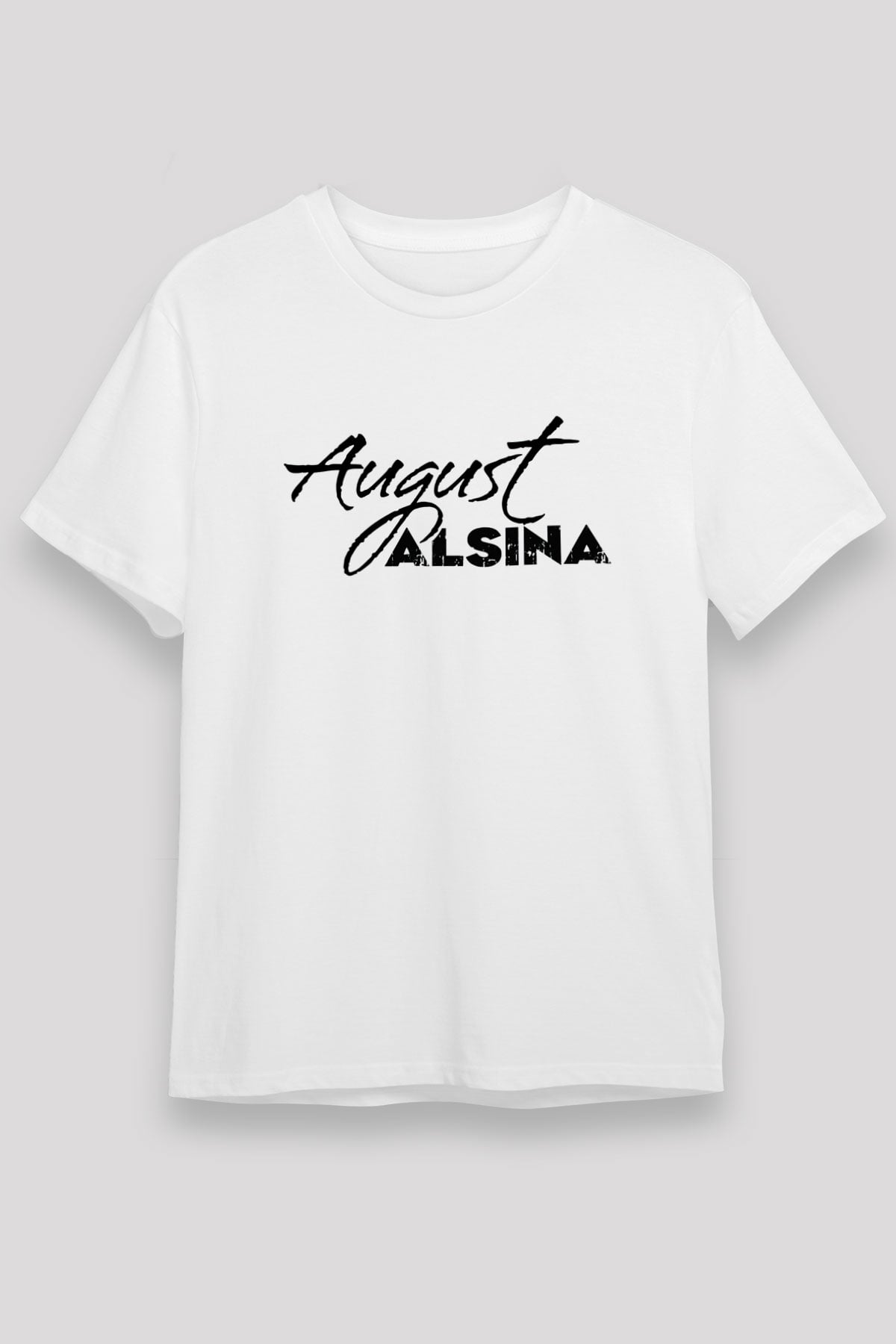 August Alsina Beyaz Unisex Tişört T-Shirt - TişörtFabrikası