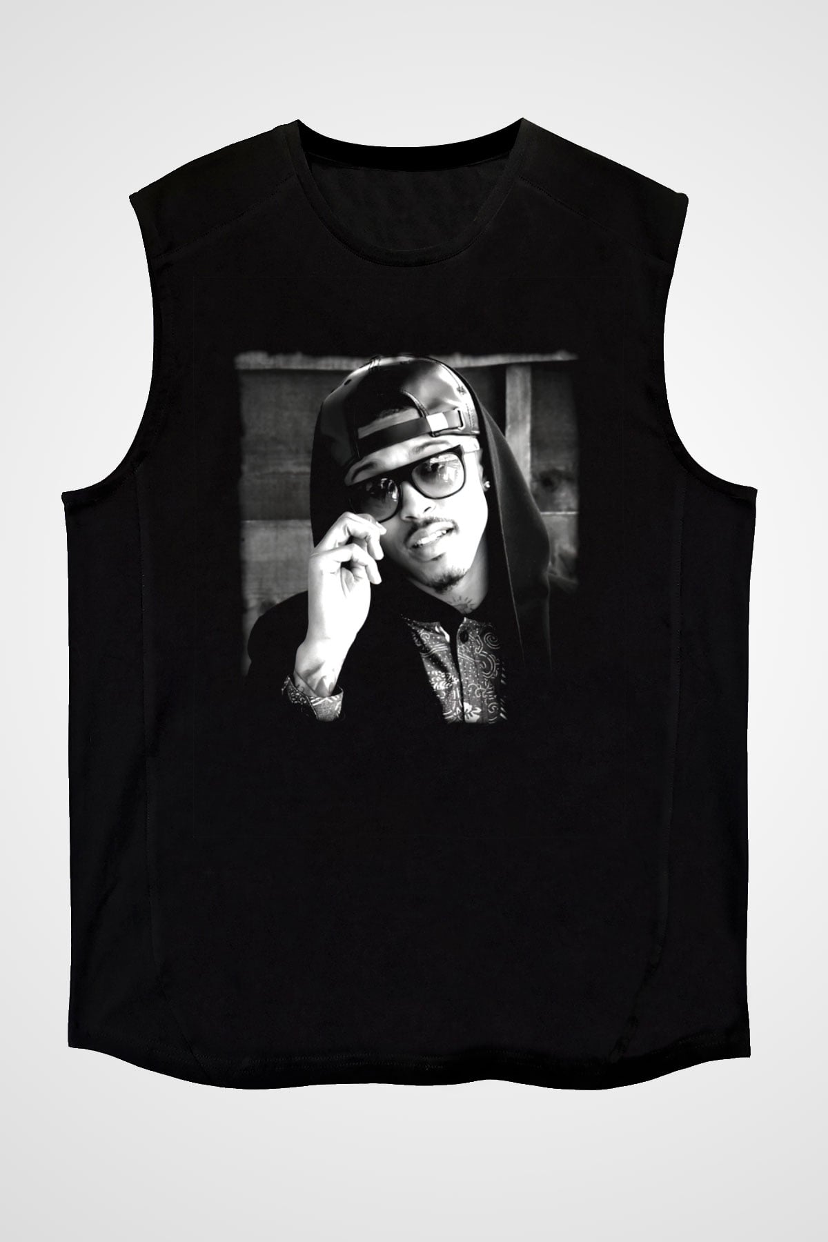 August Alsina Siyah Unisex Kolsuz Tişört