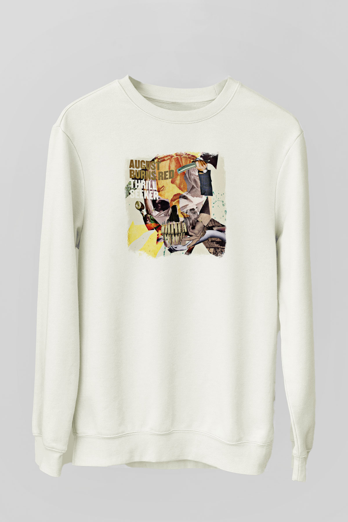 August Burns Red Baskılı Unisex Beyaz Sweatshirt
