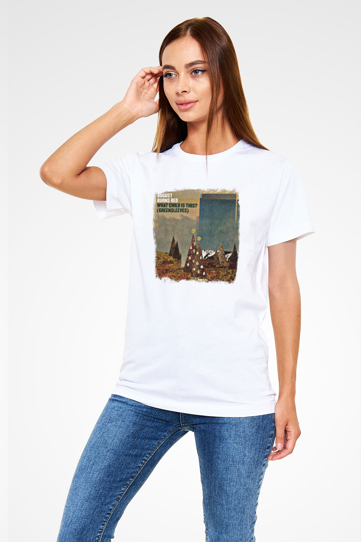 August Burns Red Baskılı Unisex Beyaz Tişört