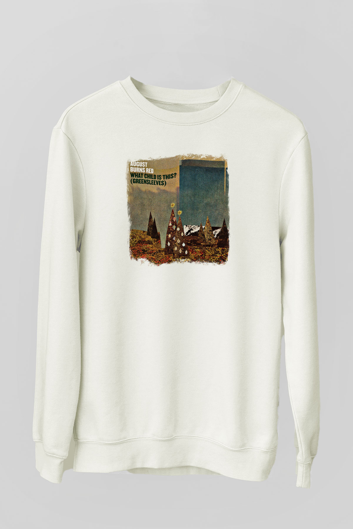 August Burns Red Baskılı Unisex Beyaz Sweatshirt