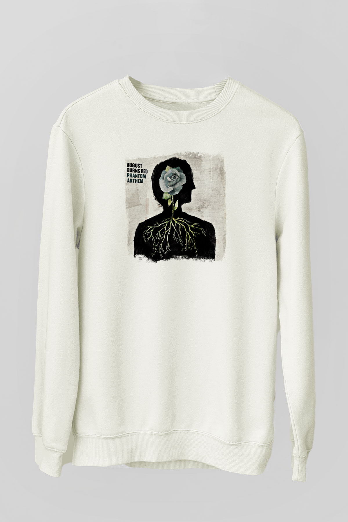 August Burns Red Baskılı Unisex Beyaz Sweatshirt