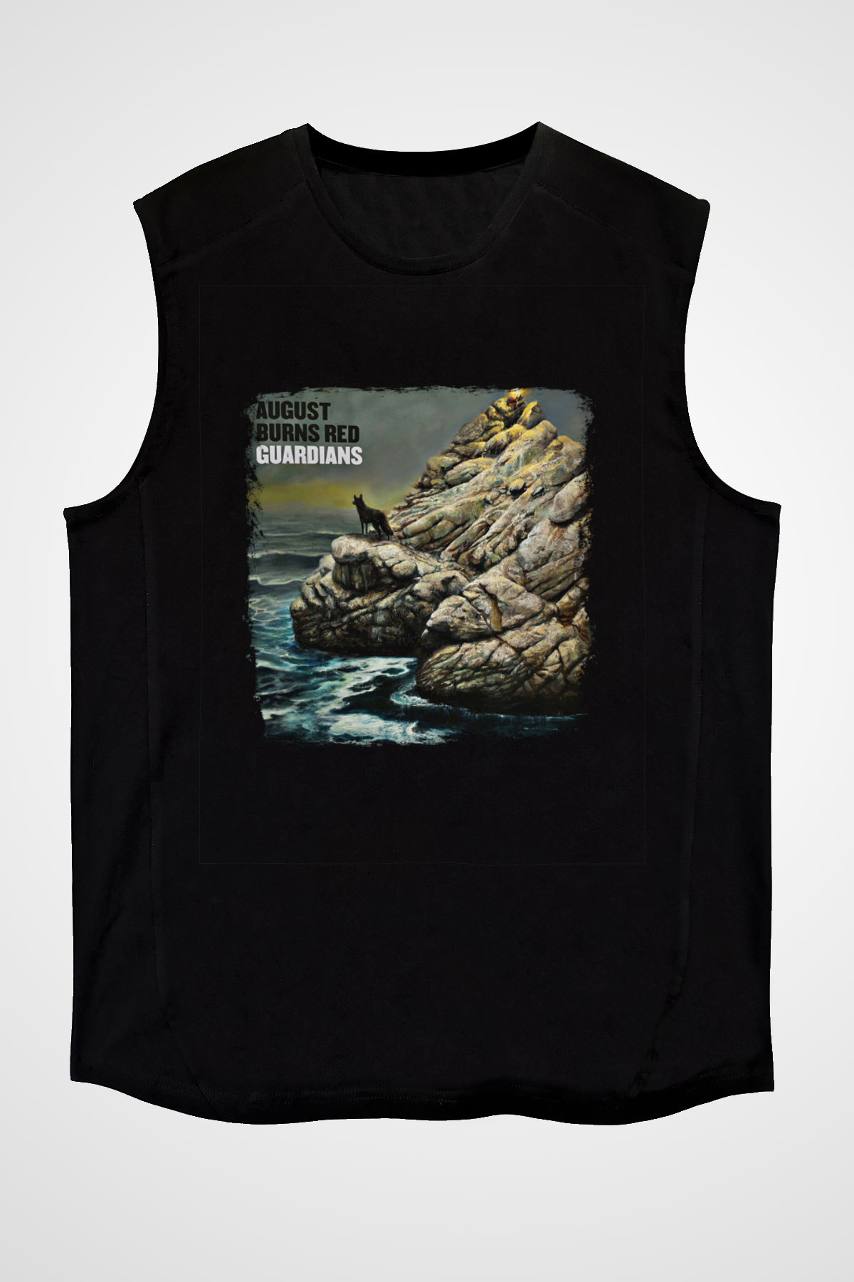 August Burns Red Baskılı Unisex Siyah Kolsuz Tişört