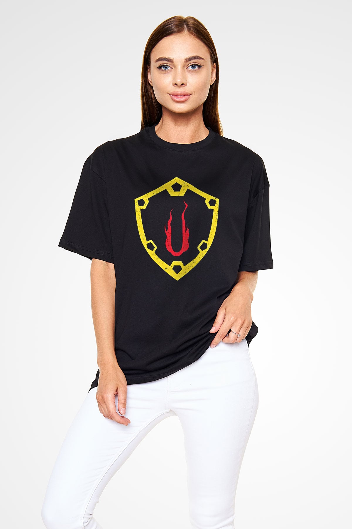 August Burns Red Baskılı Unisex Siyah Oversize Tişört