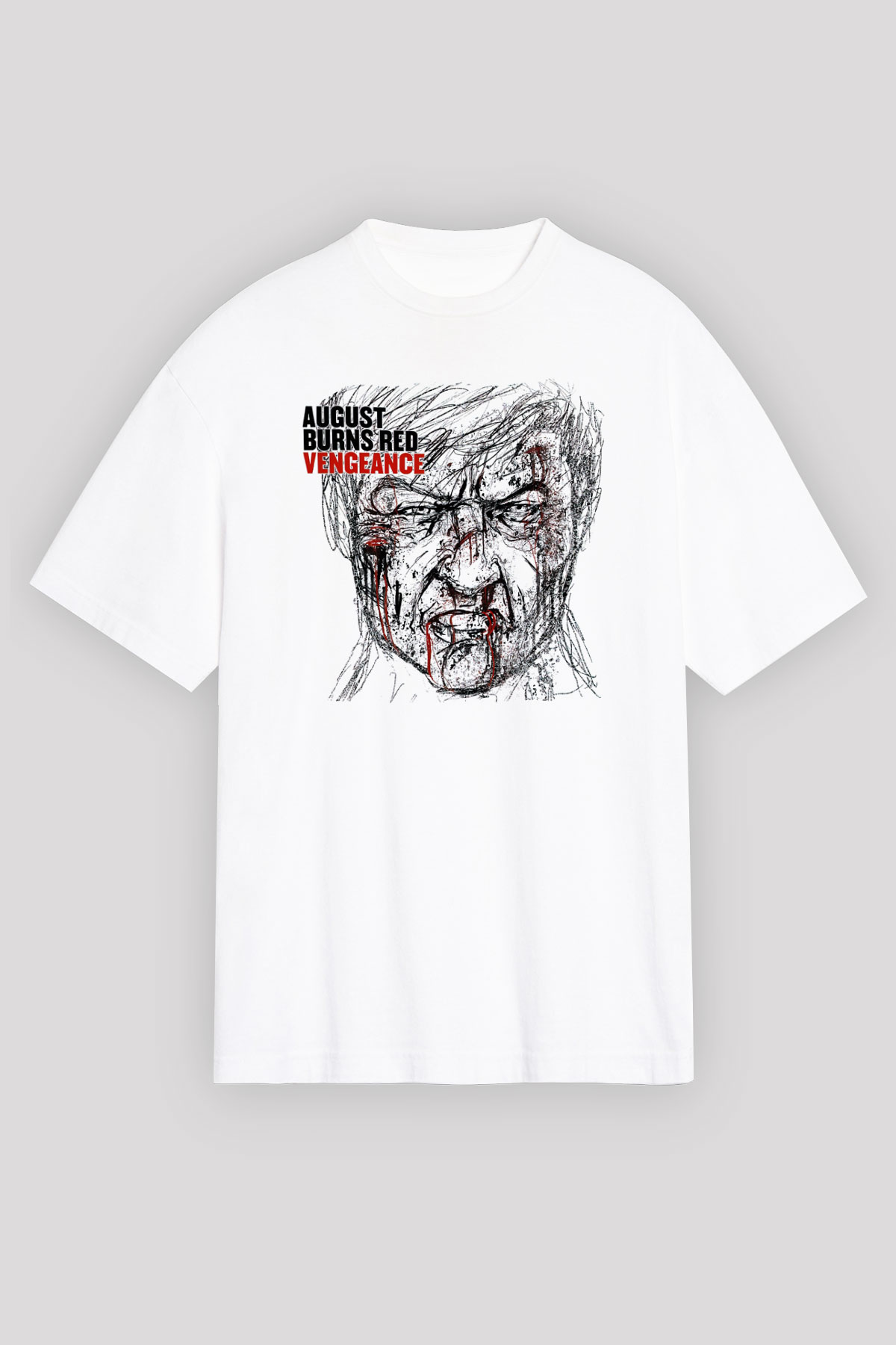 August Burns Red Beyaz Unisex Oversize Tişört T-Shirt