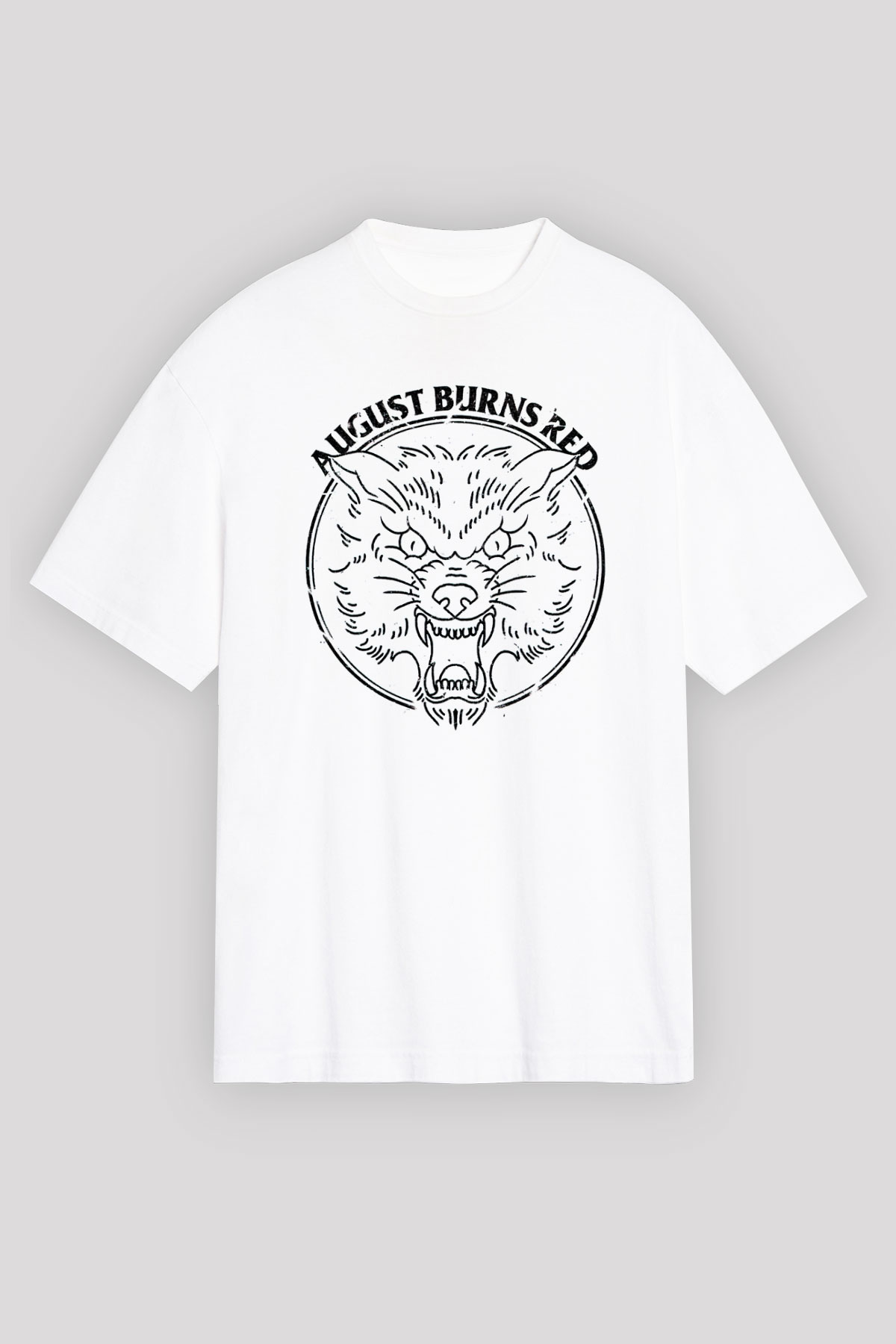 August Burns Red Beyaz Oversize Tişört Oversize T-shirt - TişörtFabrikası