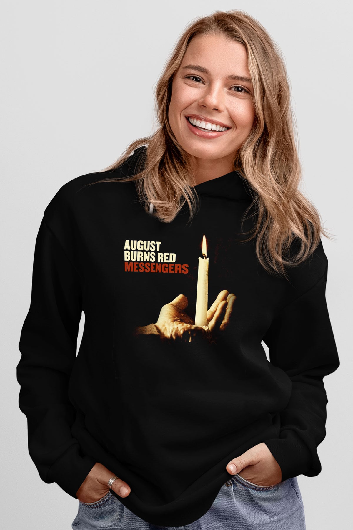 August Burns Red Siyah Unisex Kapüşonlu Sweatshirt