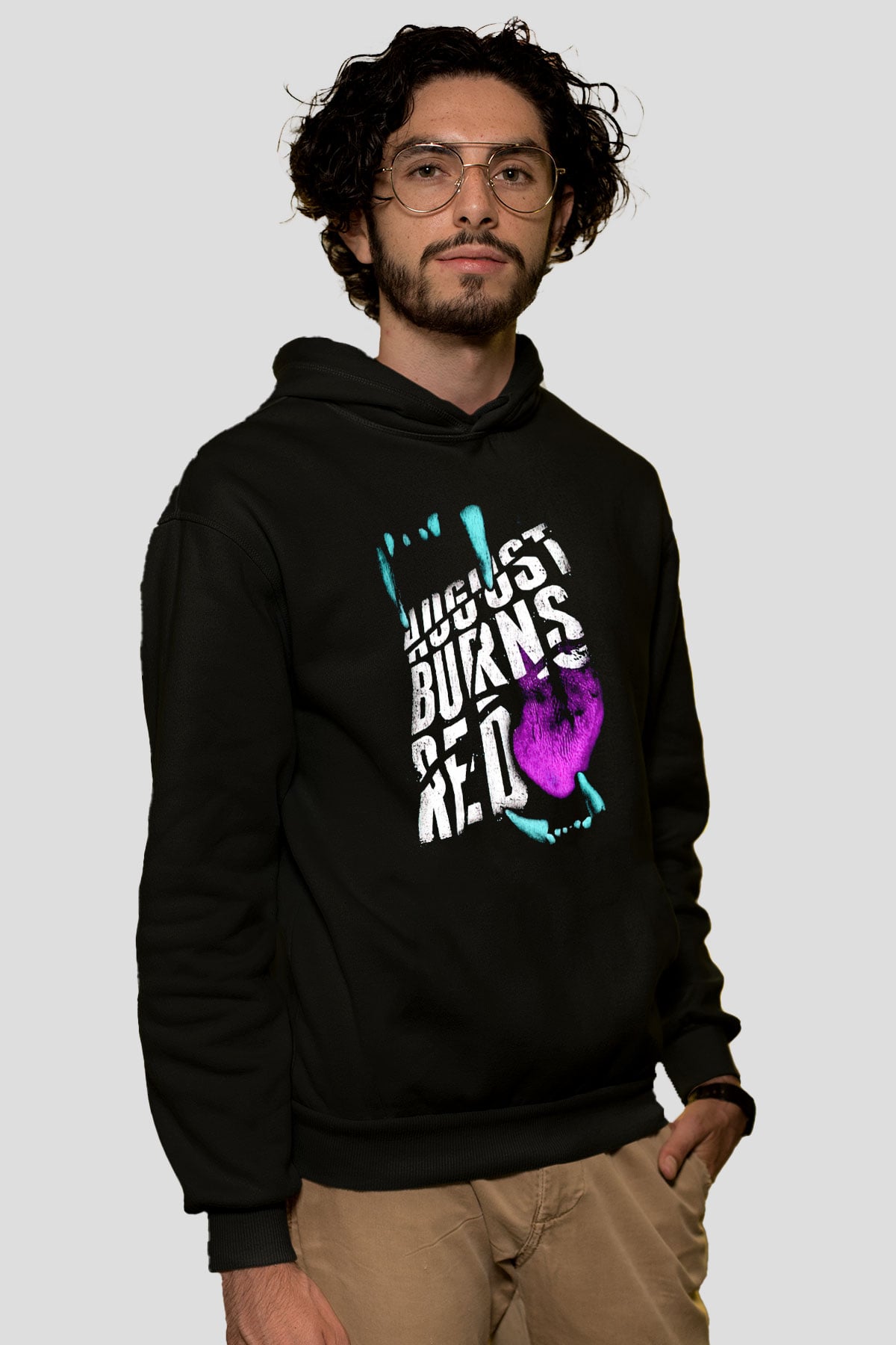 August Burns Red Siyah Unisex Kapüşonlu Sweatshirt